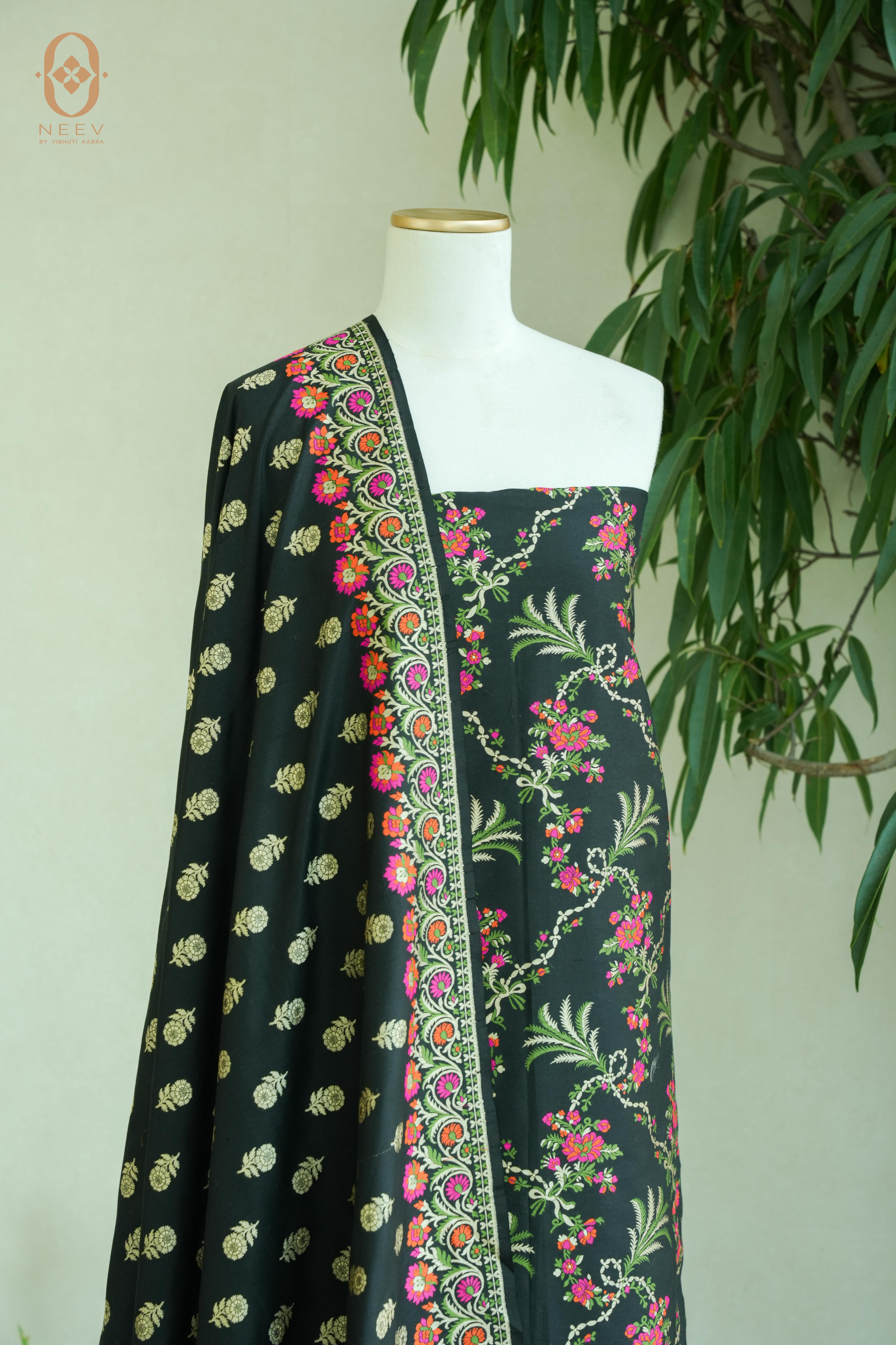 Meenakari Katan Silk Suit Set