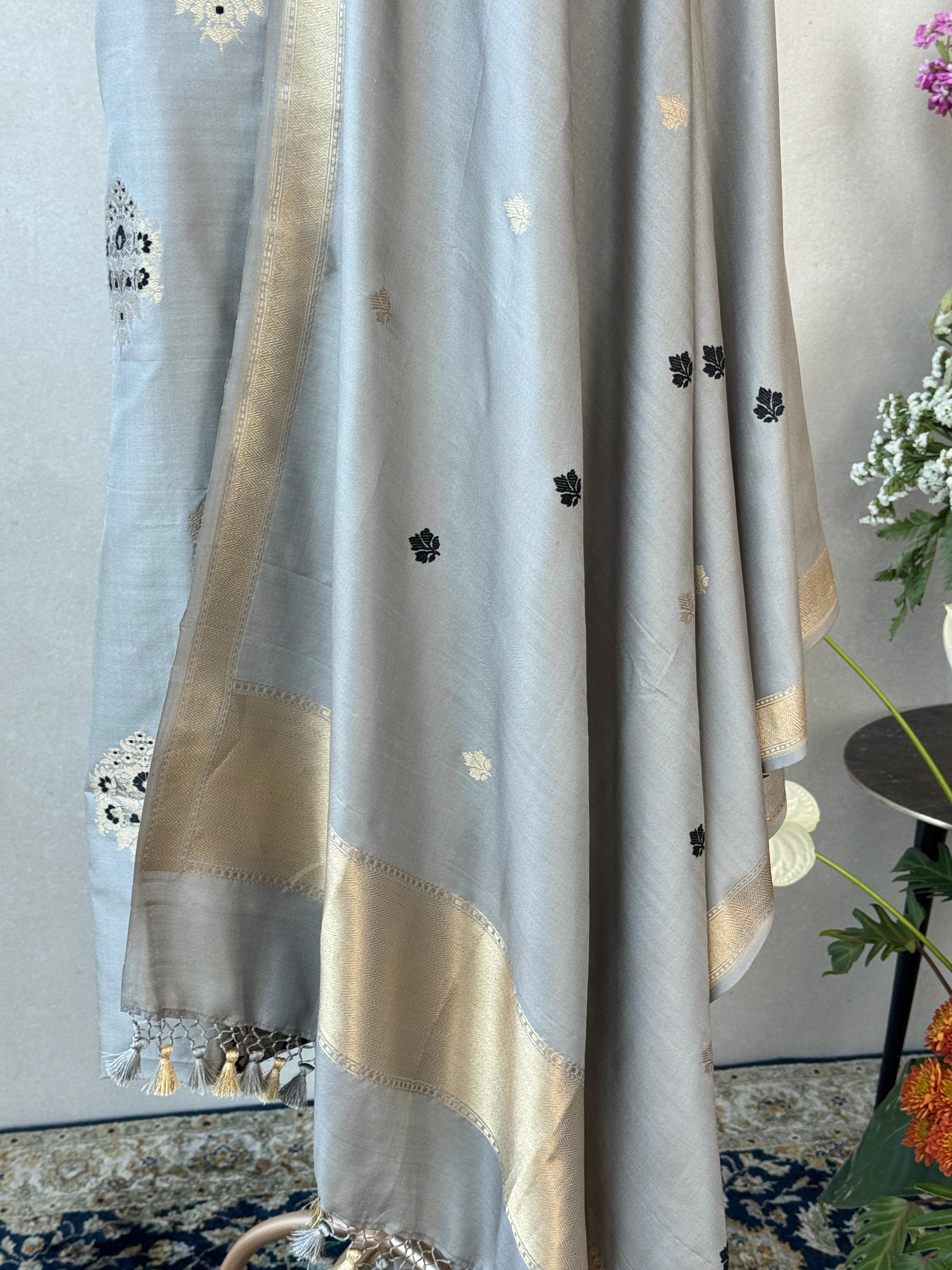 Katan Silk Meenakari Suit Set
