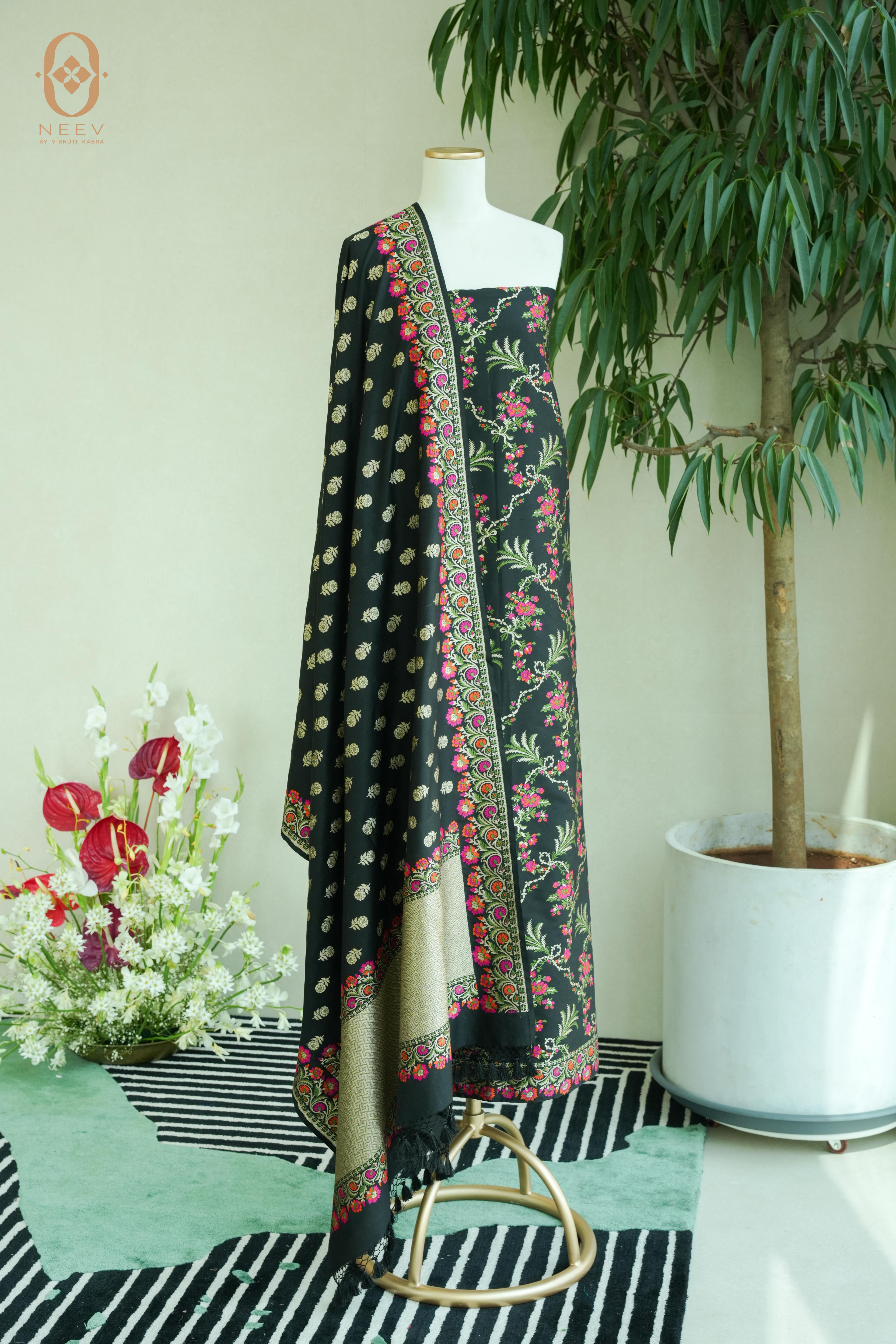 Meenakari Katan Silk Suit Set
