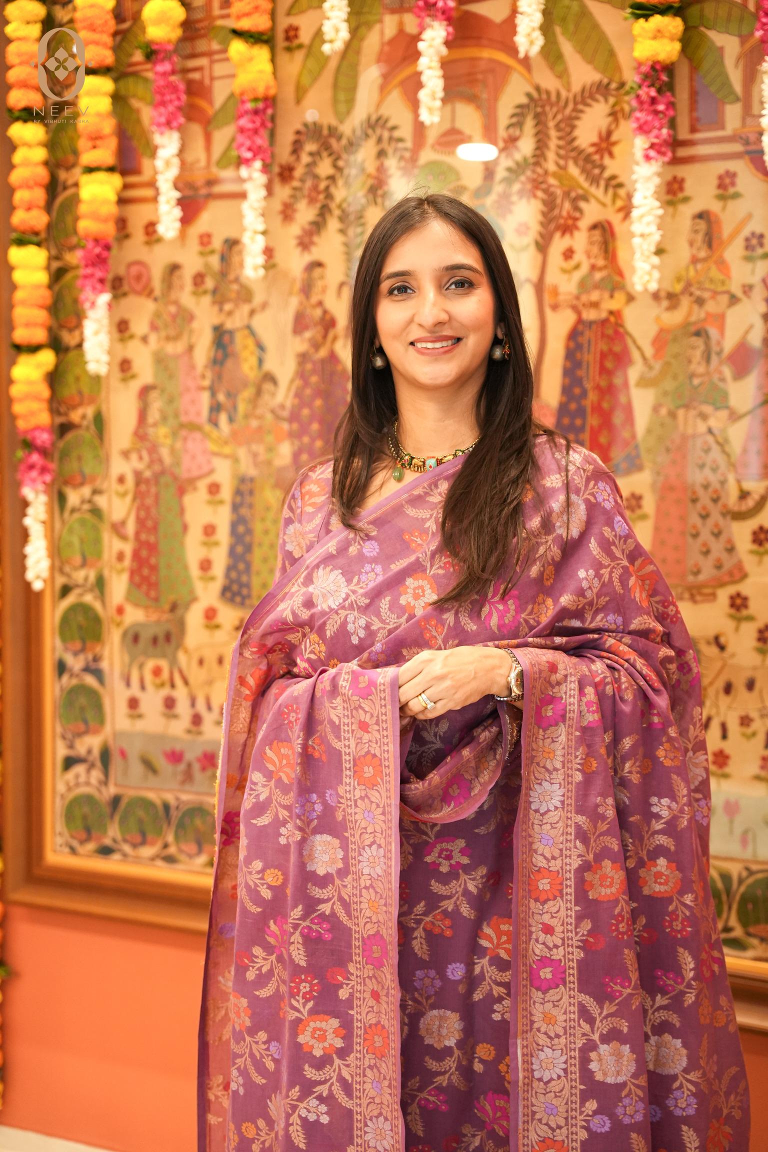 Unstitched Ek Tara Cotton Meena Jaal Kurta Dupatta Set
