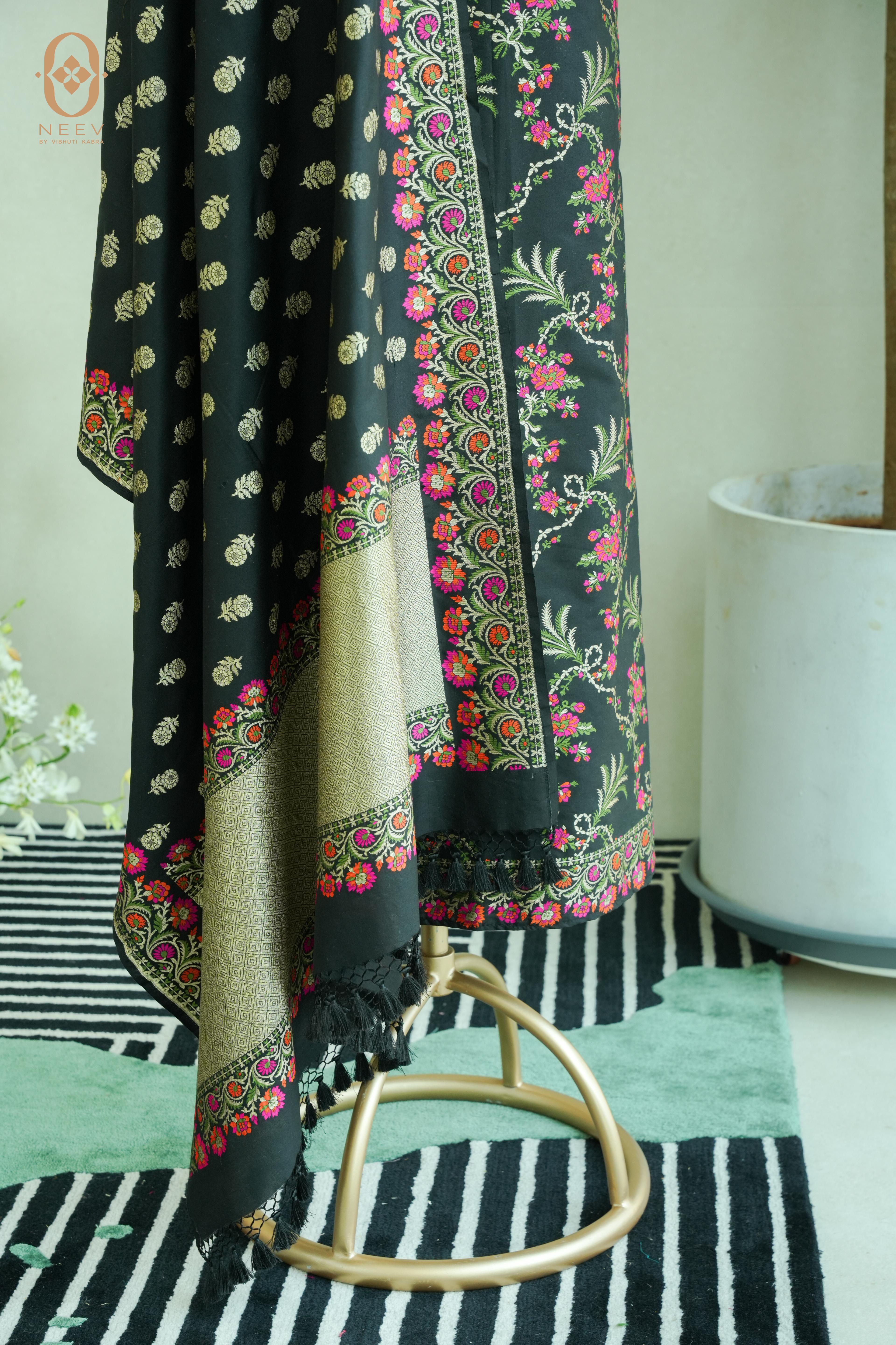 Meenakari Katan Silk Suit Set