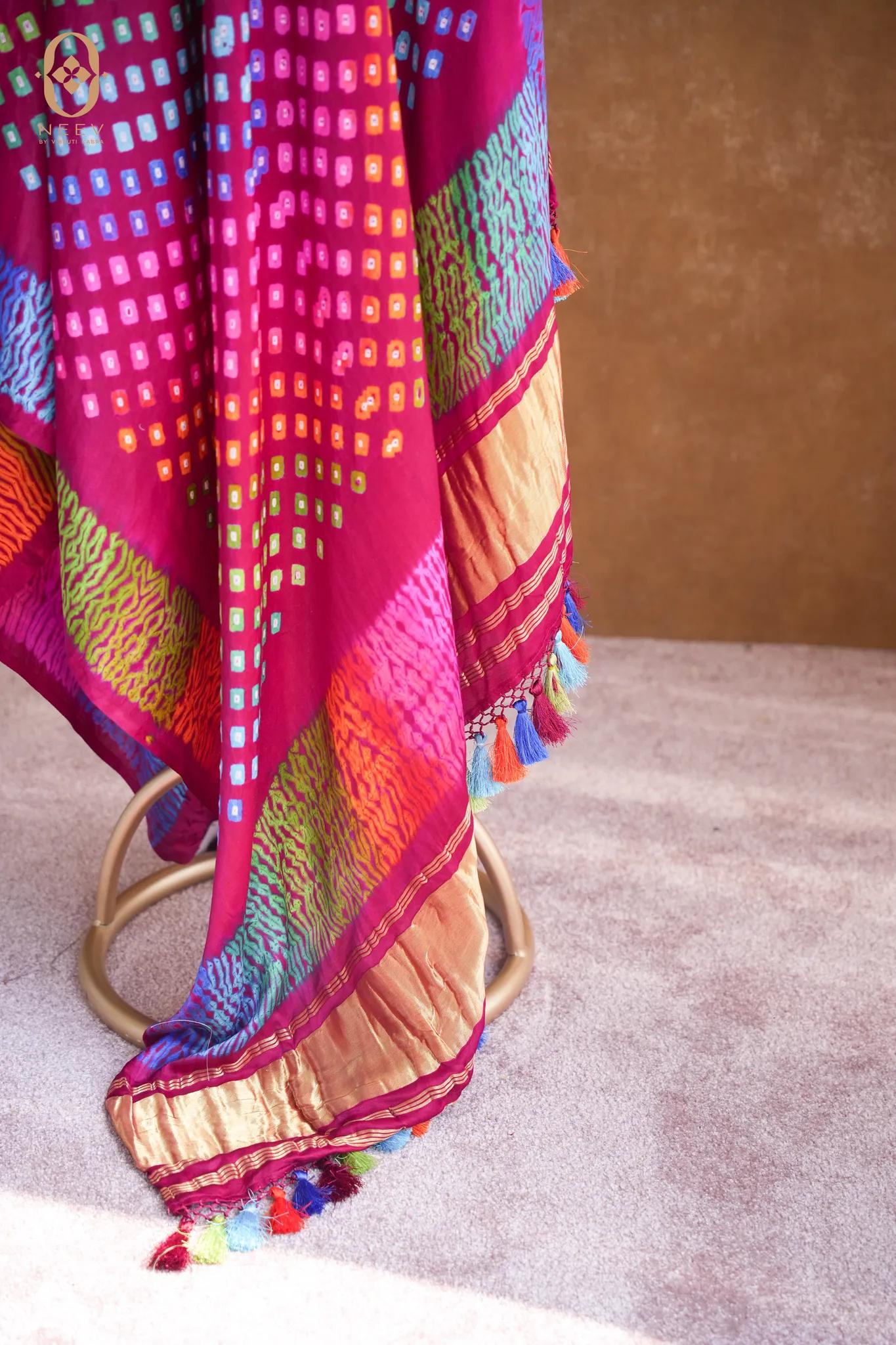 Gaji Silk Shibori Dupatta