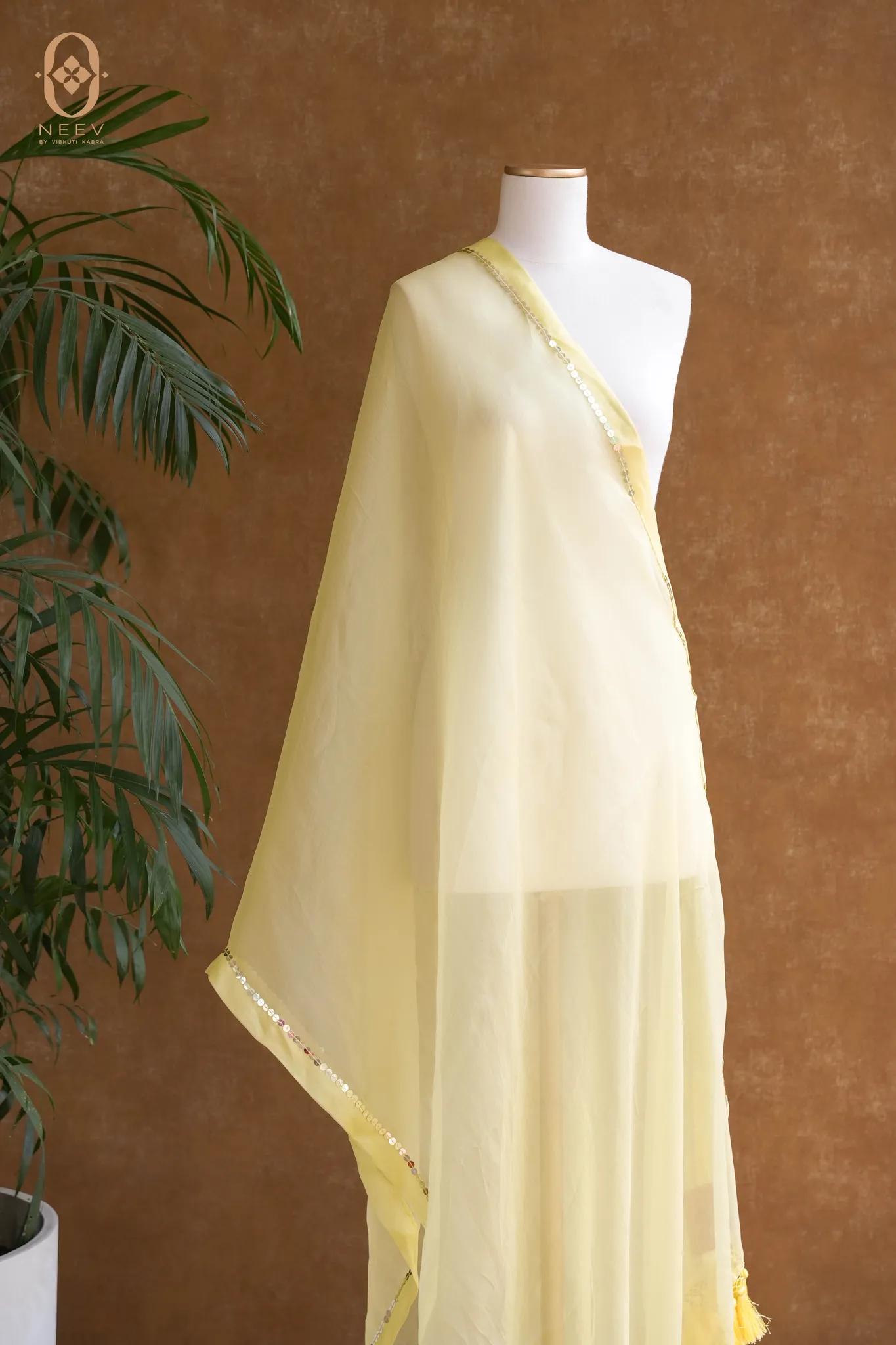 Kora Silk Handwork Dupatta