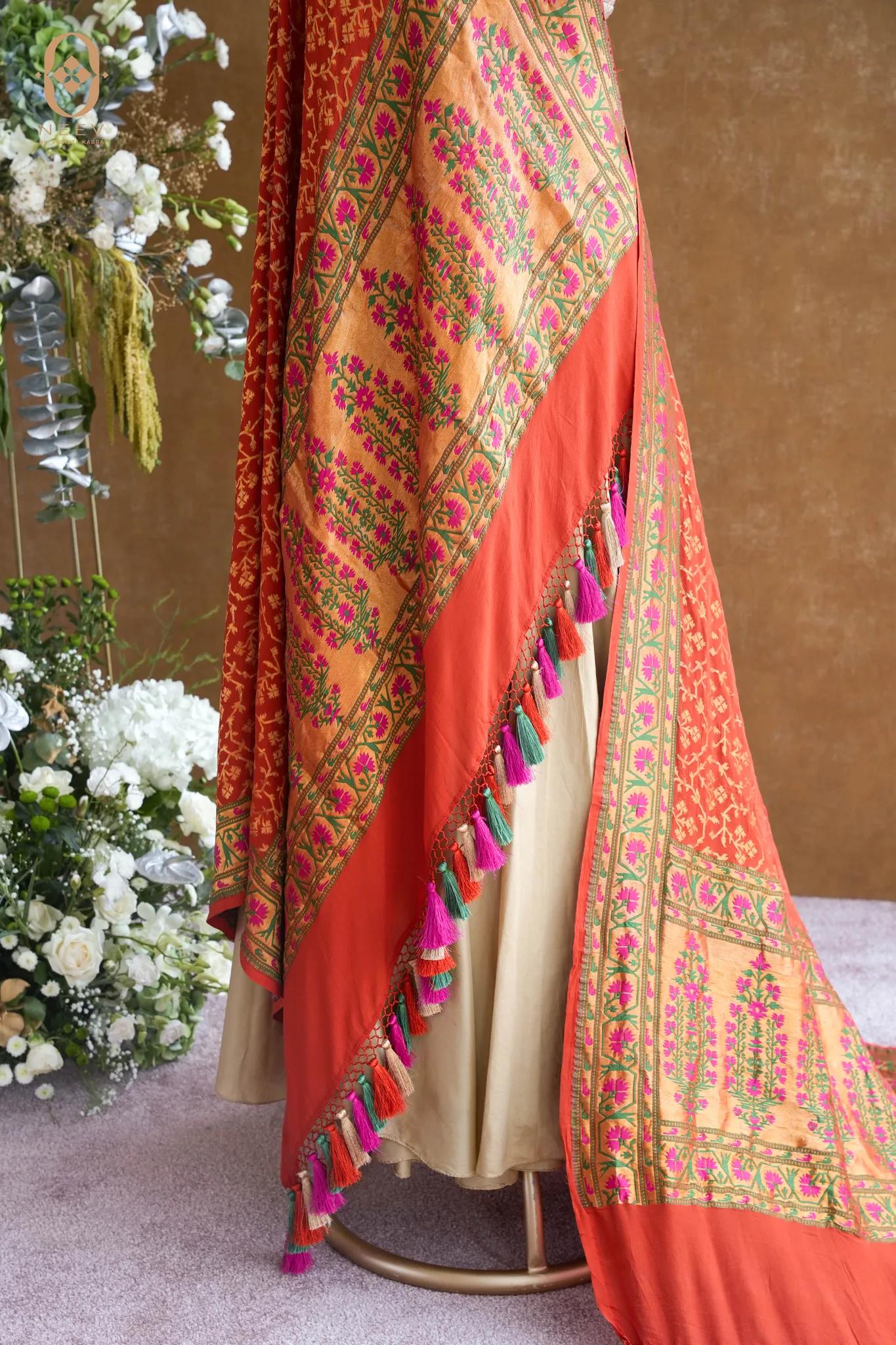 Georgette Jaal Paithani Dupatta