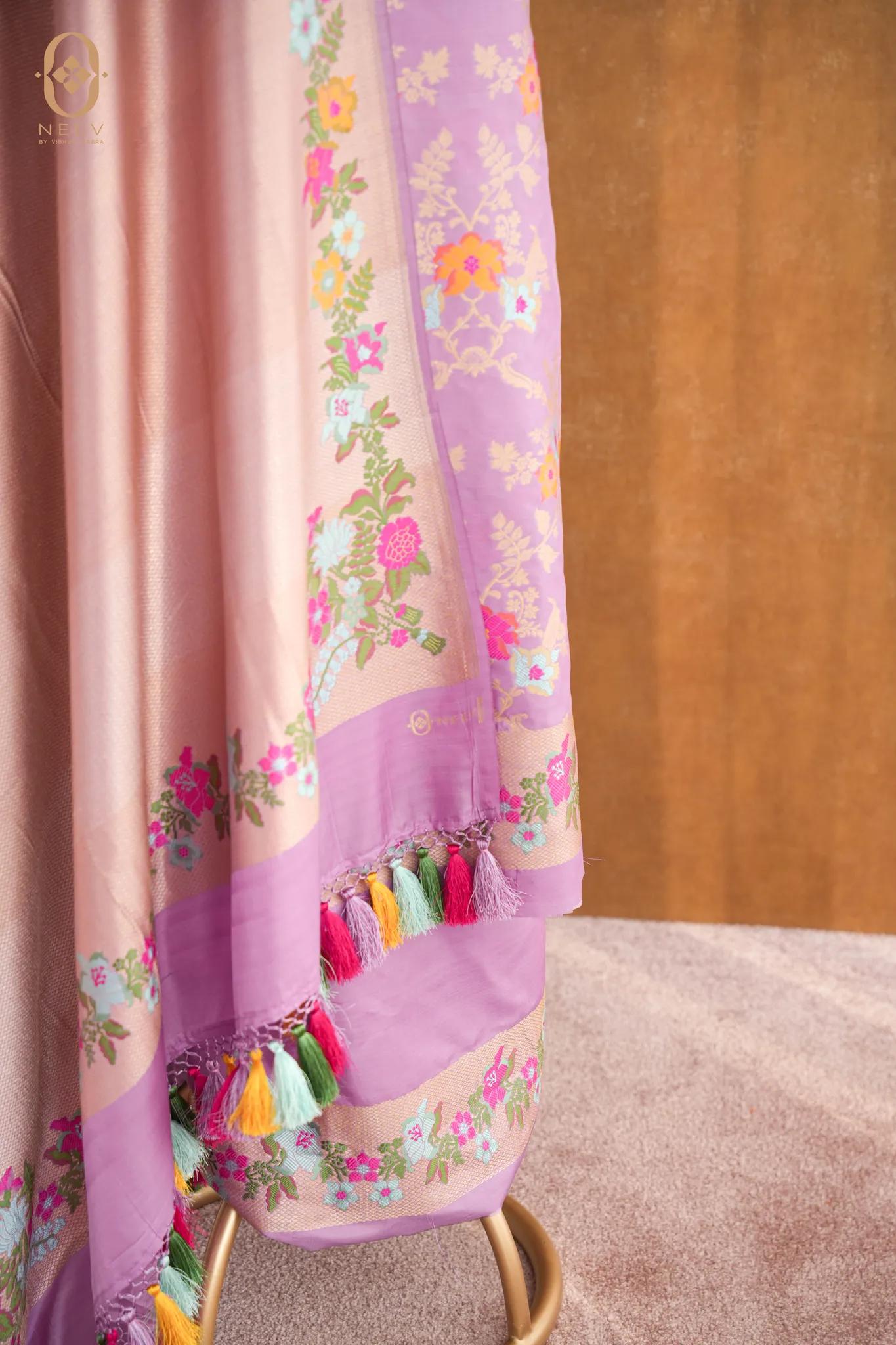 Premium Katan Silk Jaal Suit Set