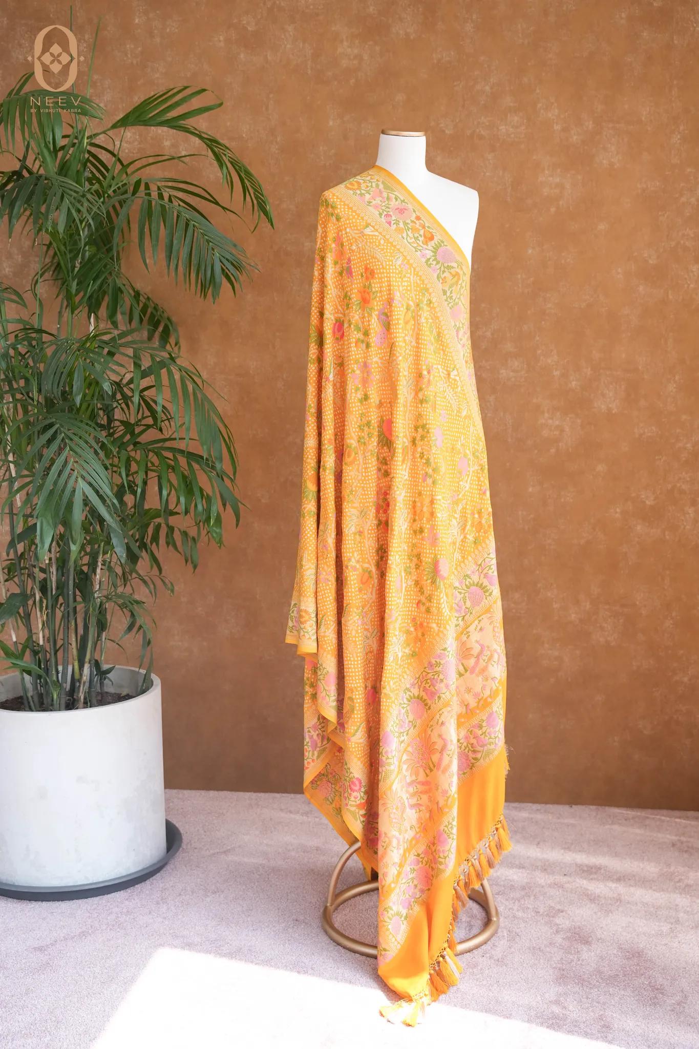 Georgette Meenakari Bandhani Dupatta