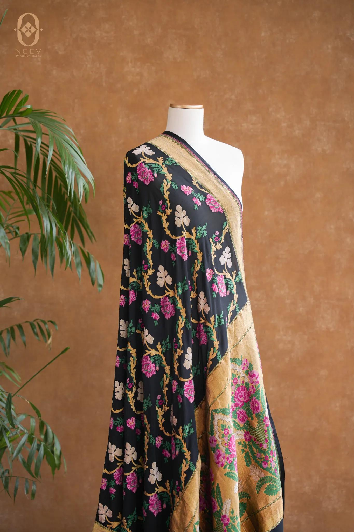 Georgette Jaal Paithani Dupatta