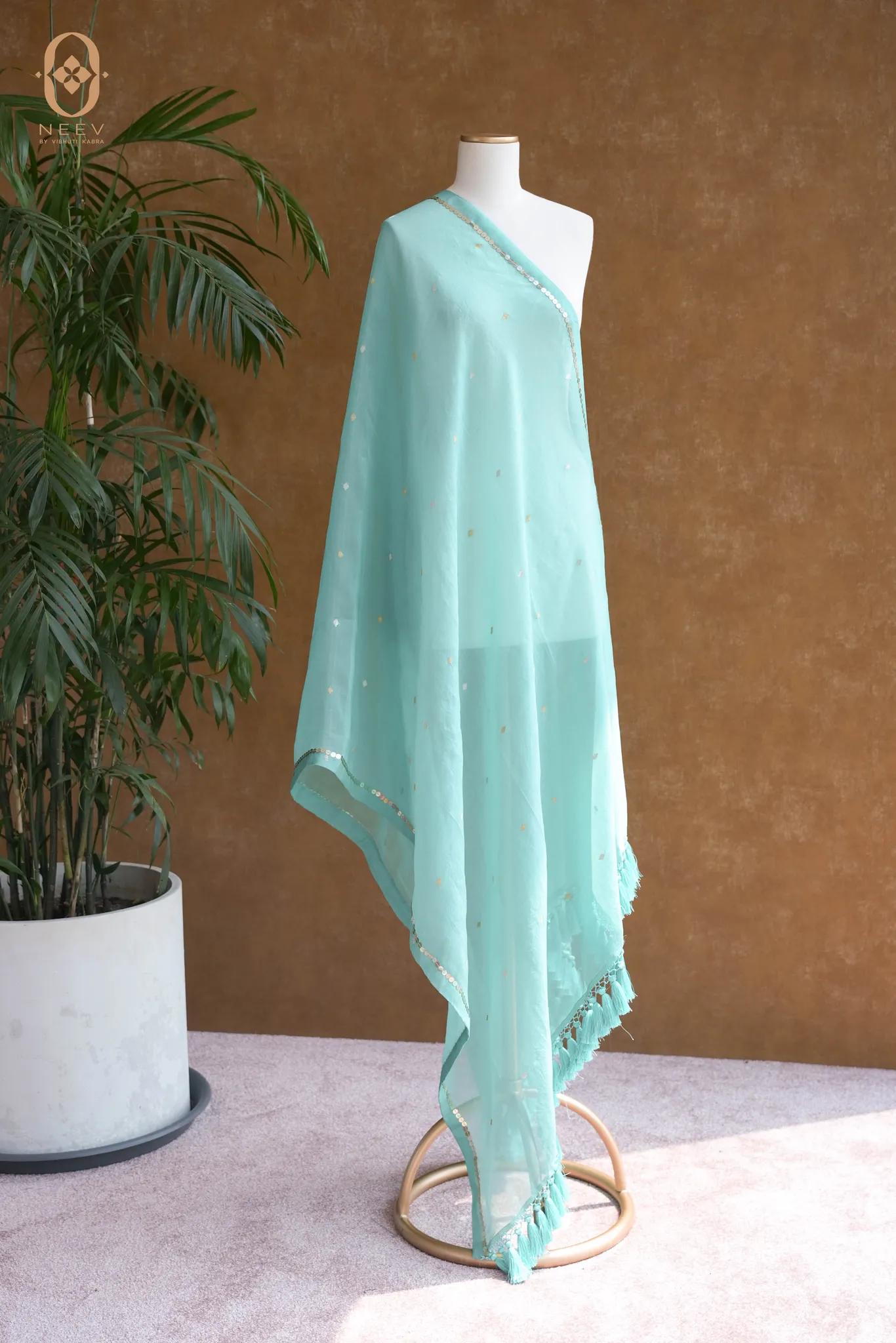 Kora Silk Handwork Dupatta