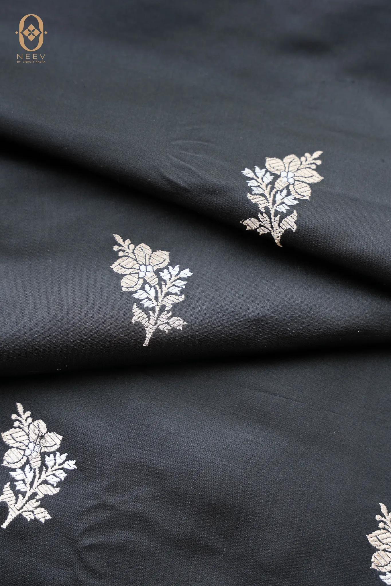 Satin Silk Boota Fabric