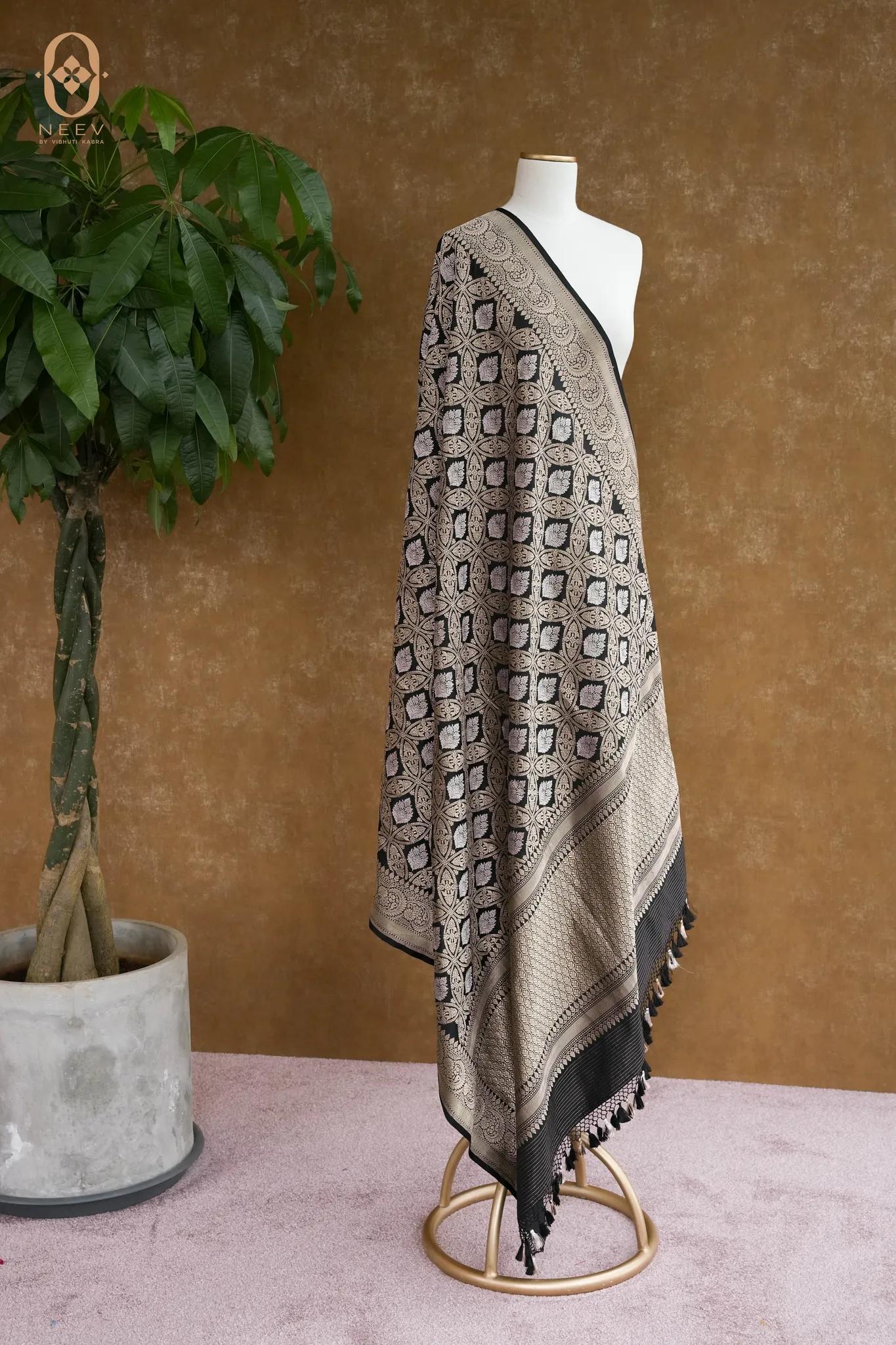 Katan Silk Khadwa Weave Dupatta