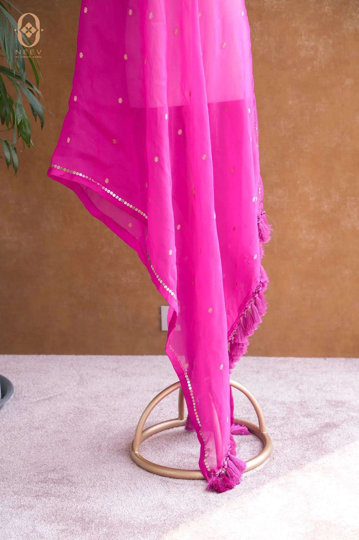 Kora Silk Handwork Dupatta