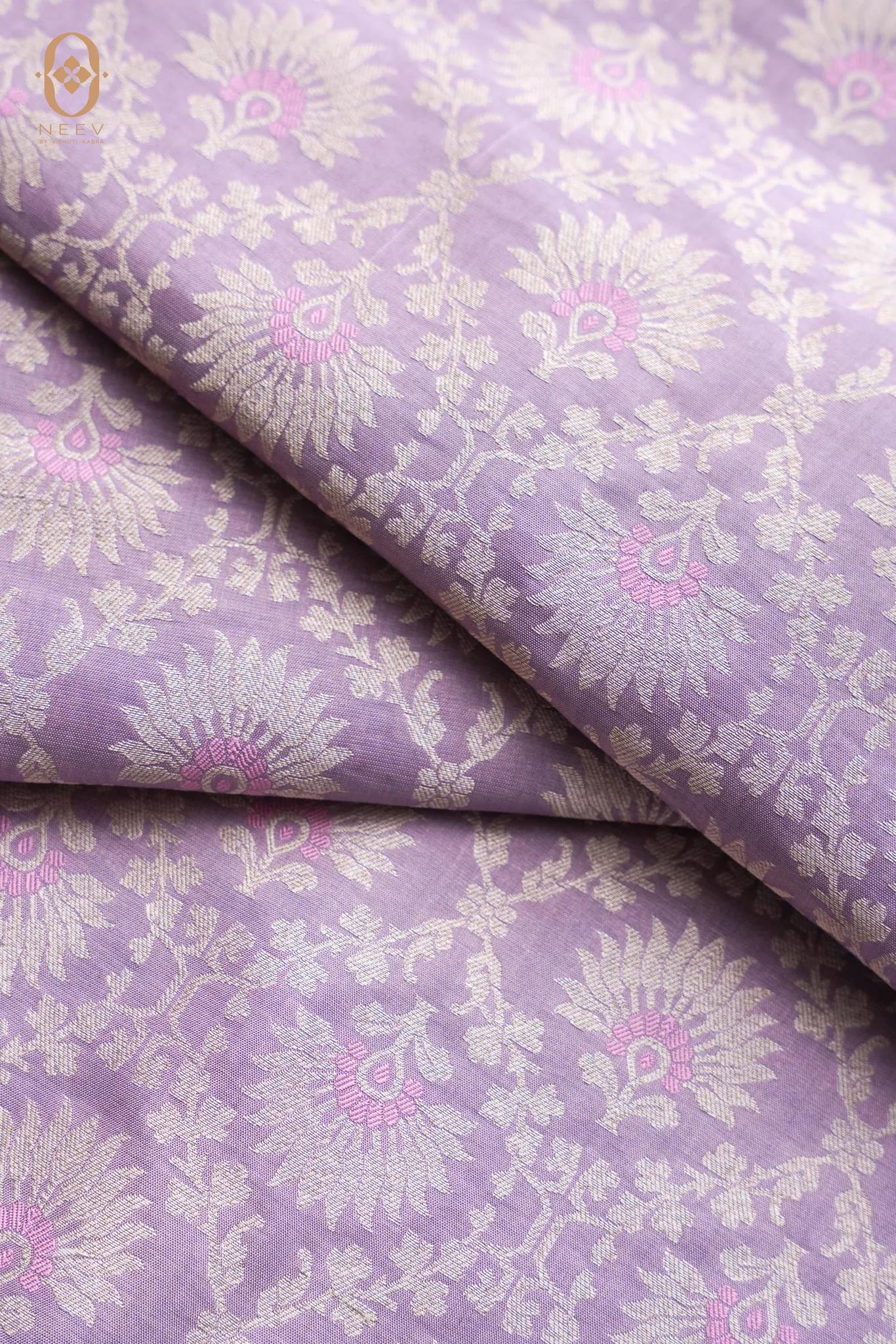 Katan Silk Meenakari Fabric