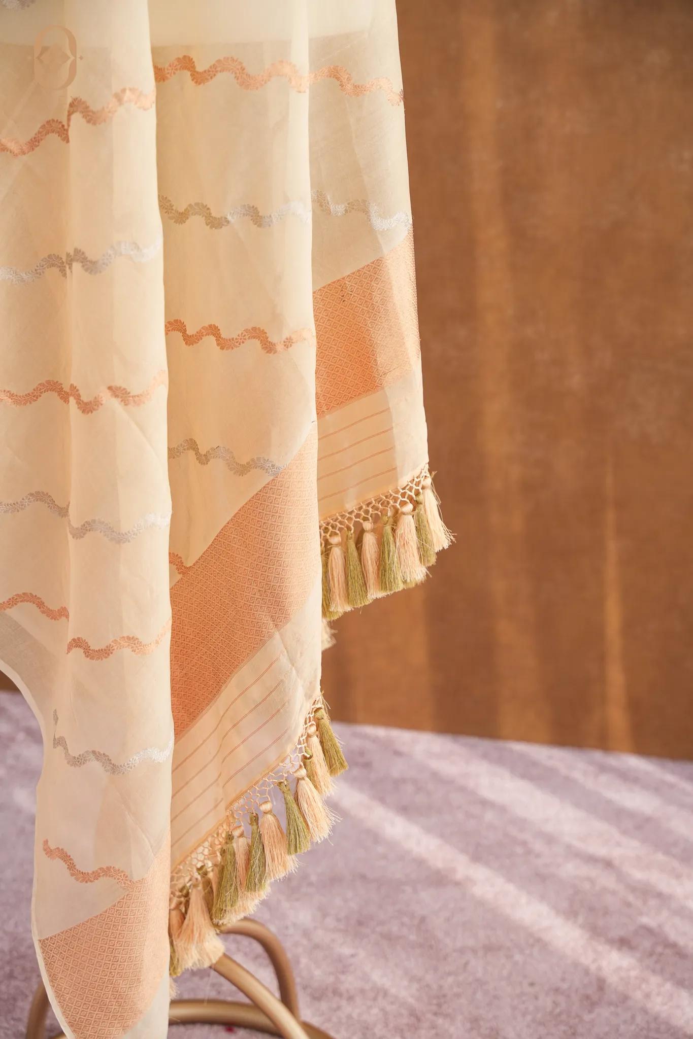 Kora Silk Stripe Dupatta