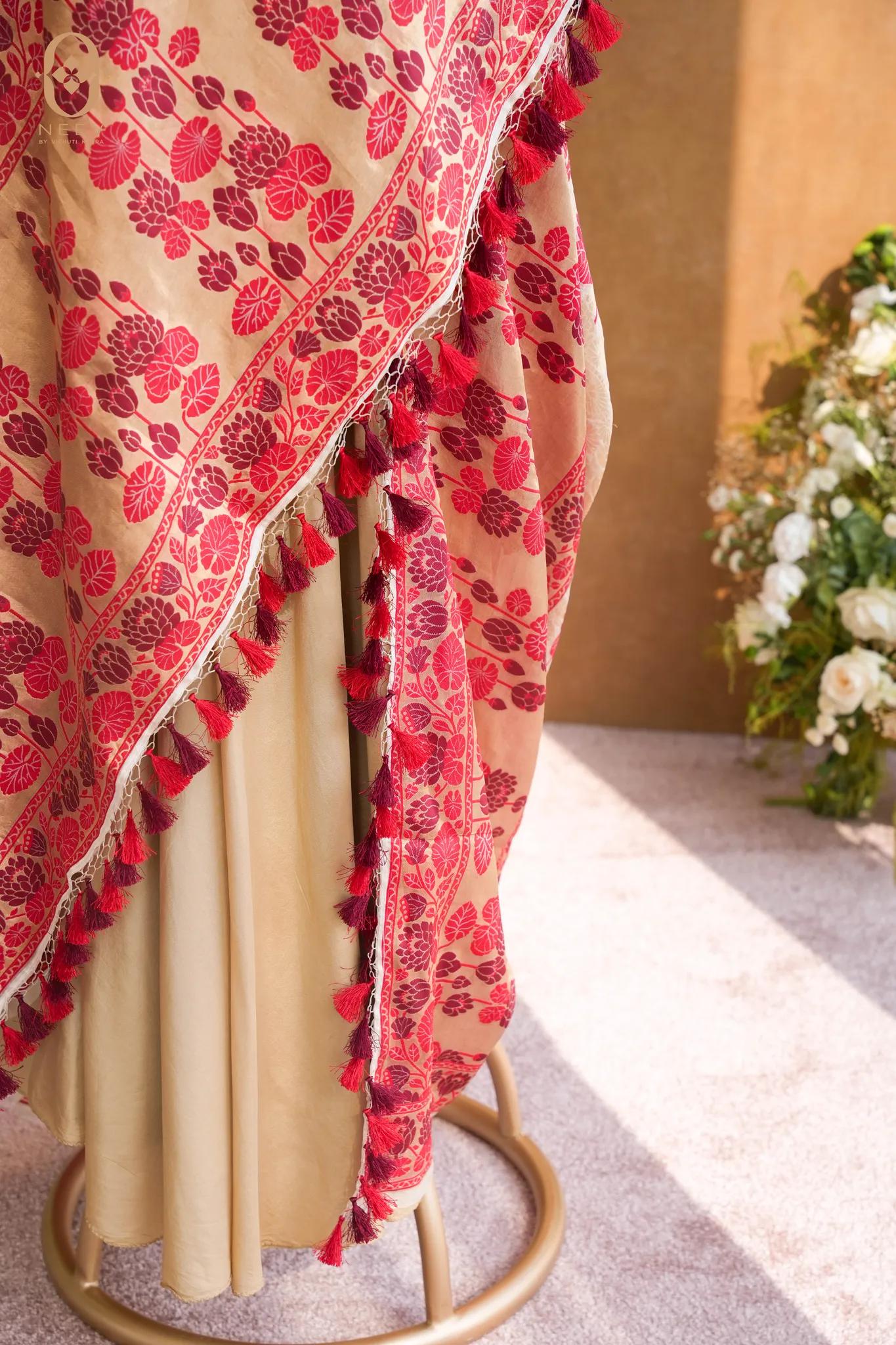 Kora Silk Multi Meenakari Dupatta
