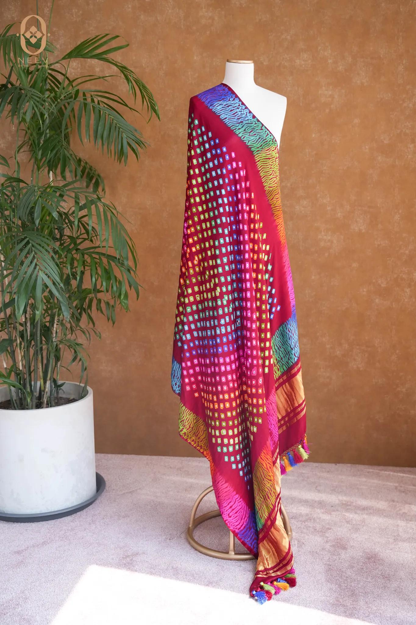 Gaji Silk Shibori Dupatta