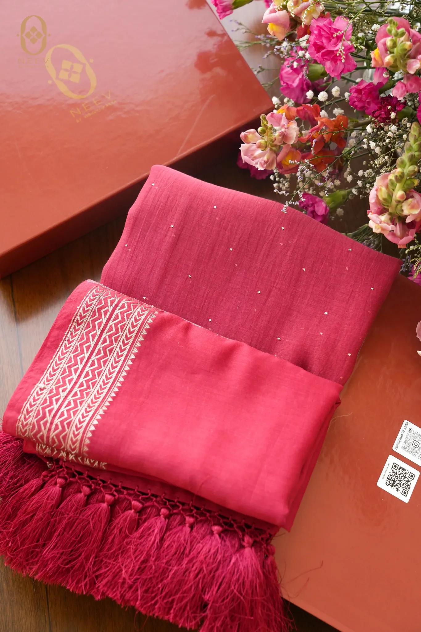 Chanderi Mukesh Suit Set
