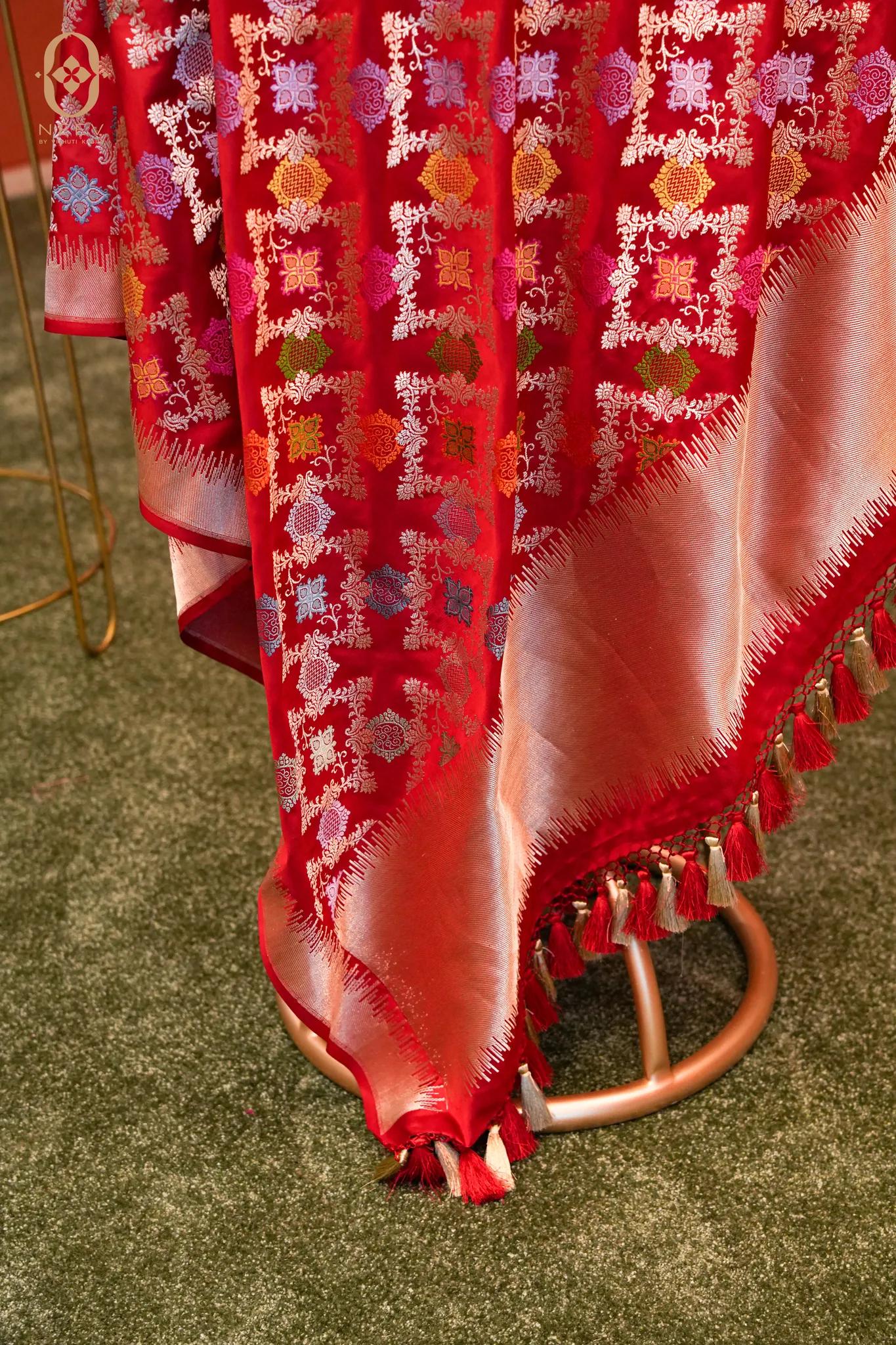 Katan Silk Multimeena Jaal Dupatta