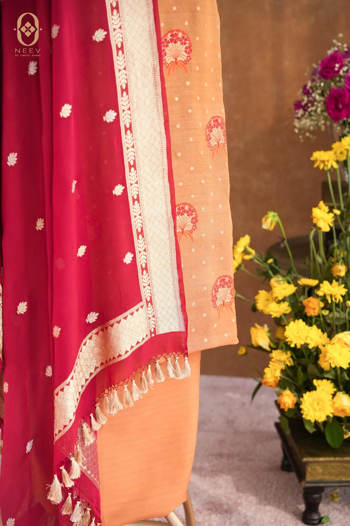 Munga Tassar Meenakari Suit Set