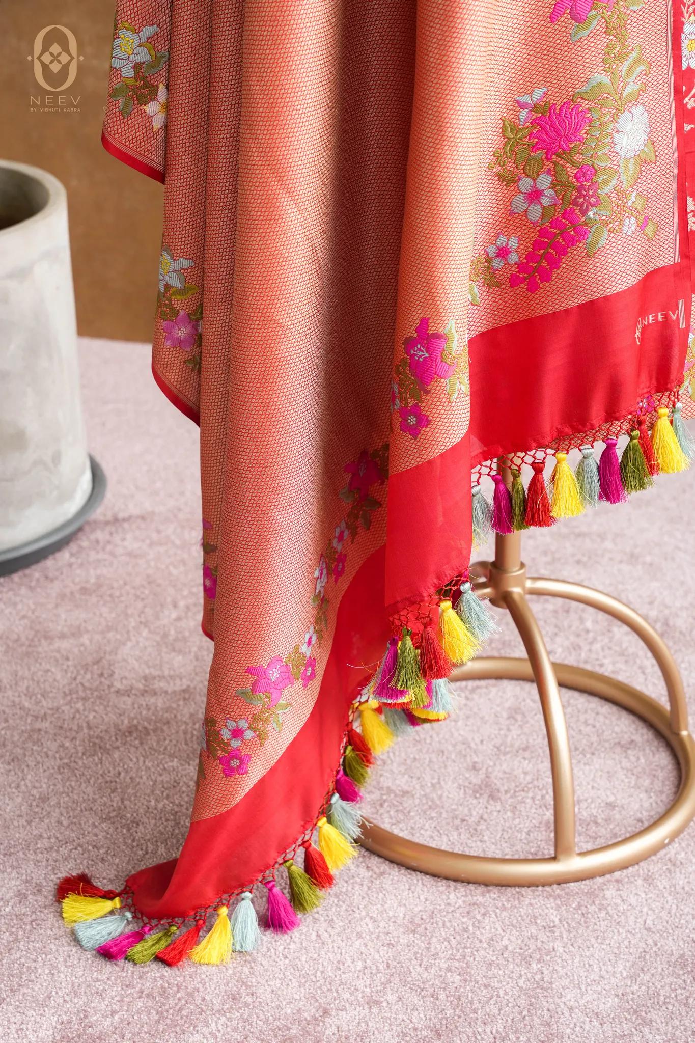Premium Katan Silk Jaal Suit Set