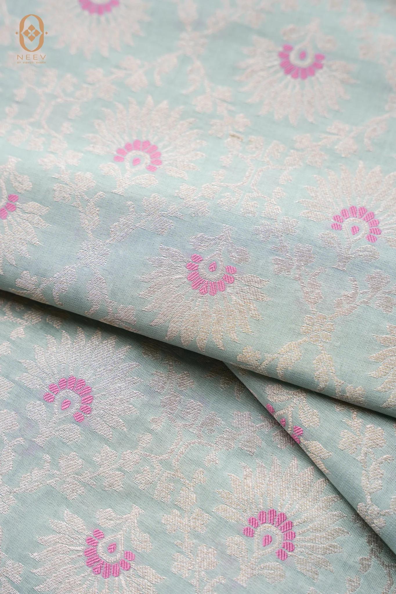 Katan Silk Meenakari Fabric