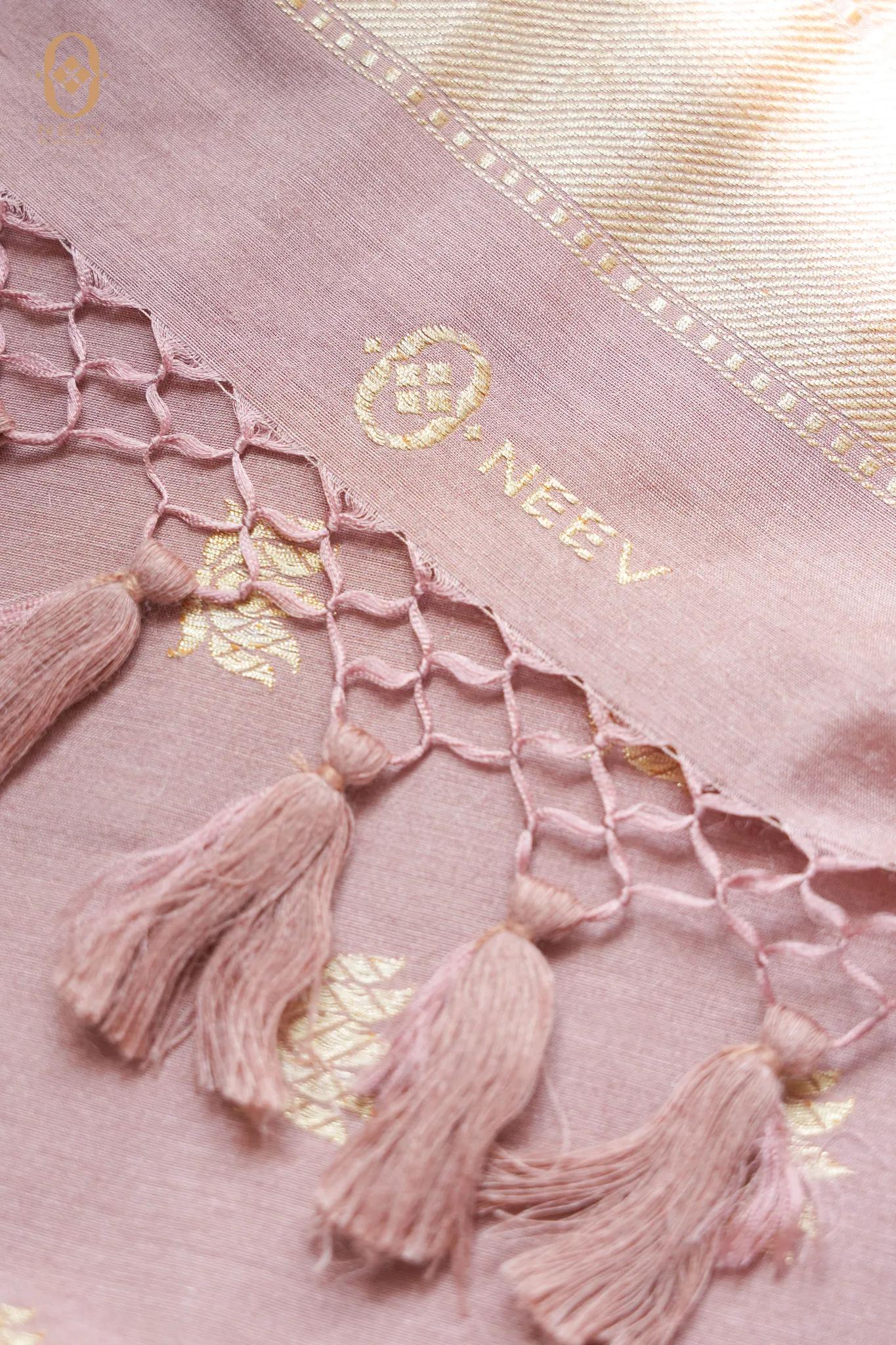 Hiranya | Pink Munga Silk Real Zari Suit