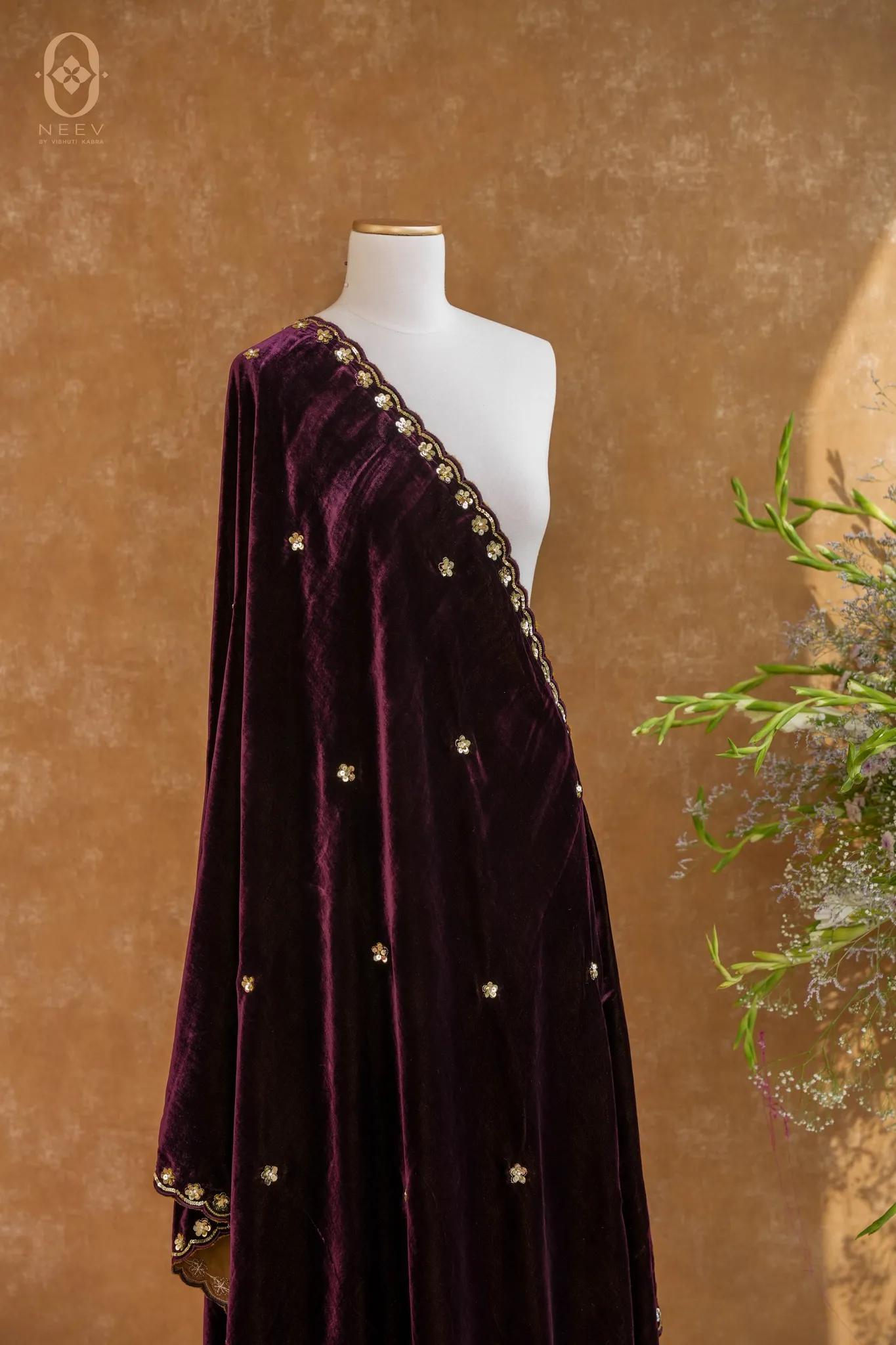 Velvet Handwork Dupatta