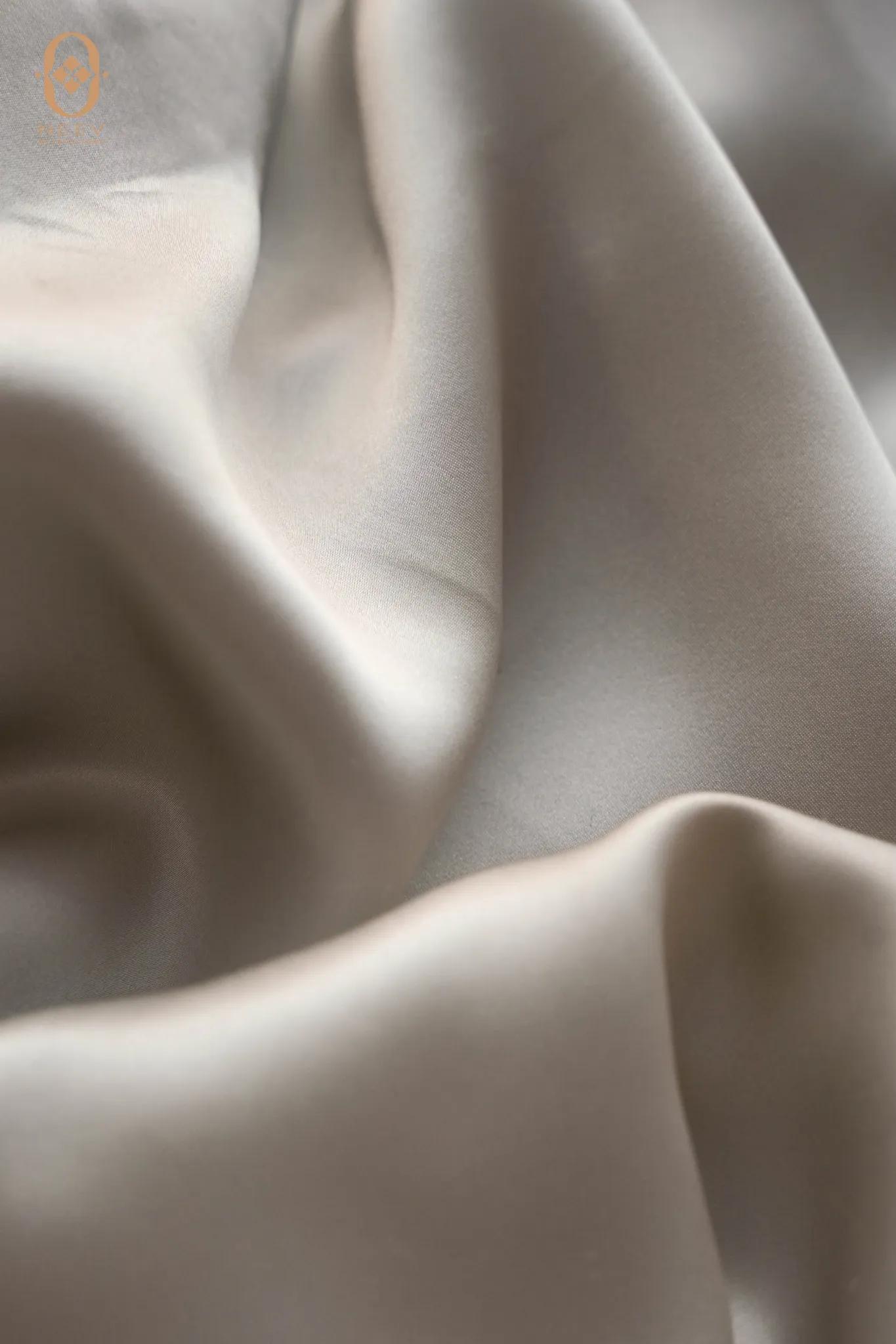 Fire Fly Sterling Grey Satin Fabric