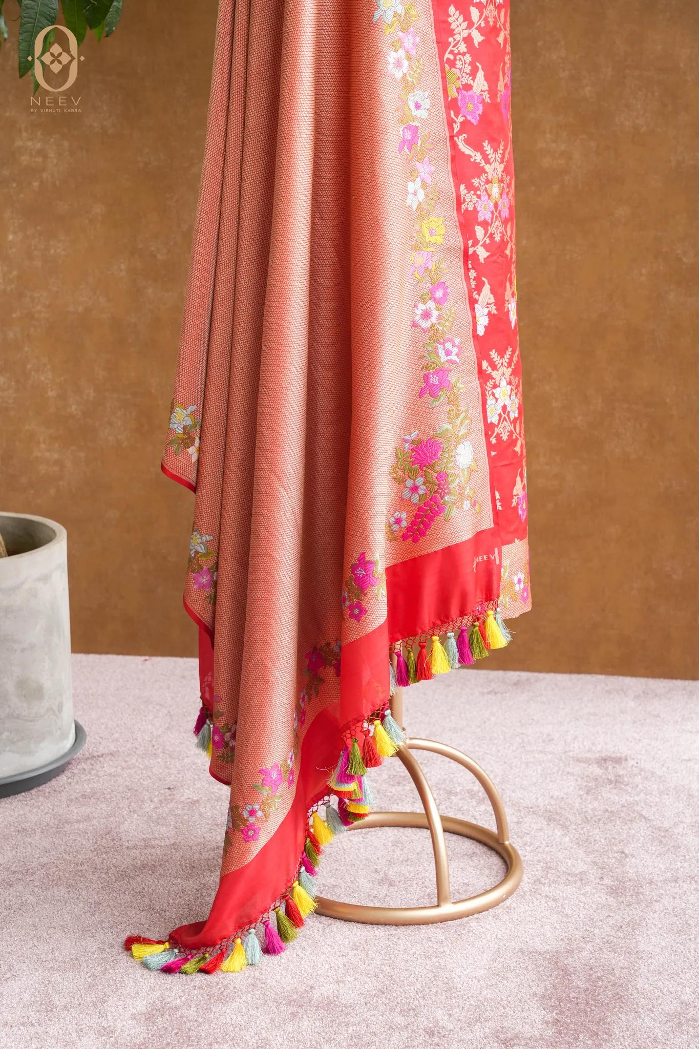 Premium Katan Silk Jaal Suit Set