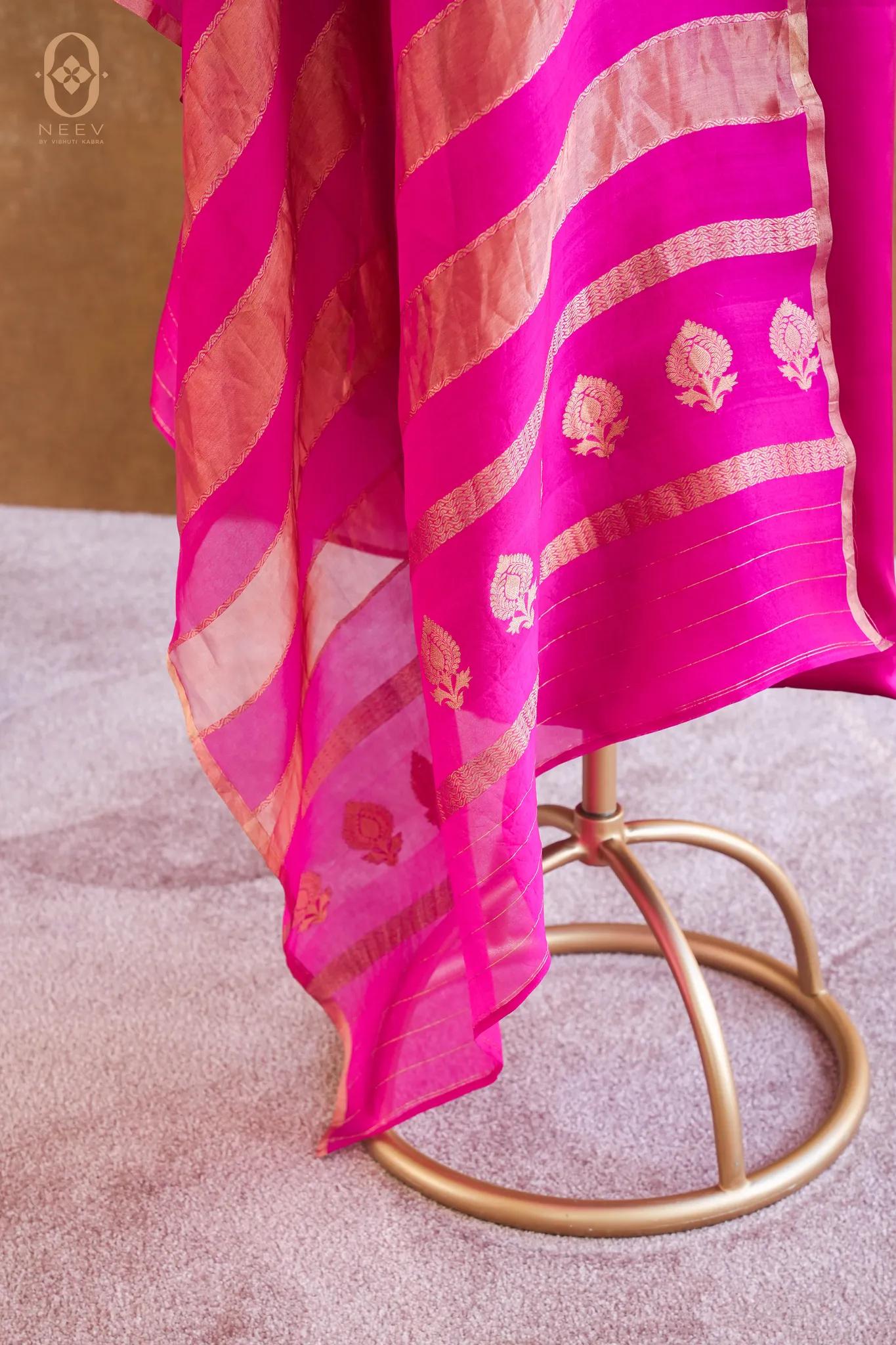 Fire Fly Fuchsia Pink Satin Suit Set
