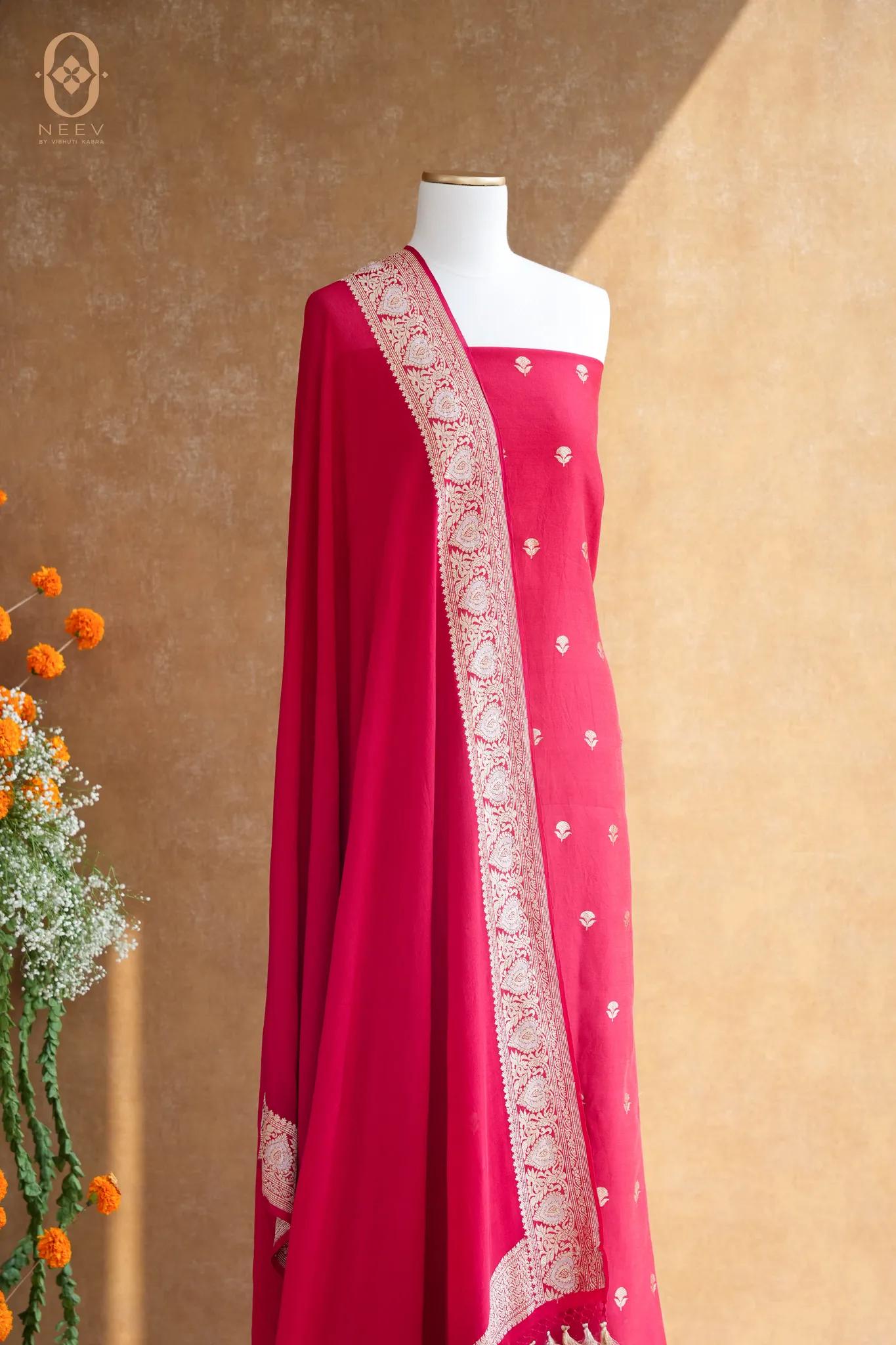Chinia Silk Boota Suit Set