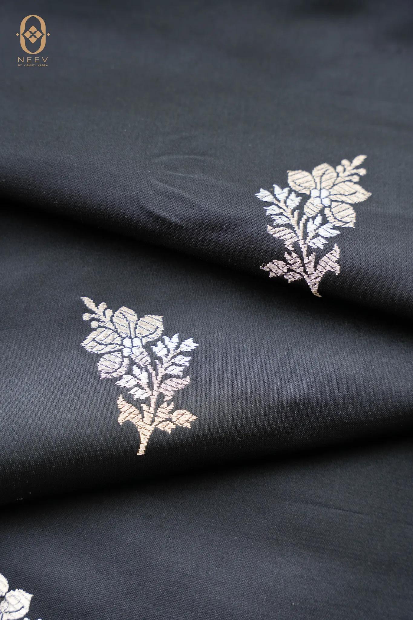 Satin Silk Boota Fabric