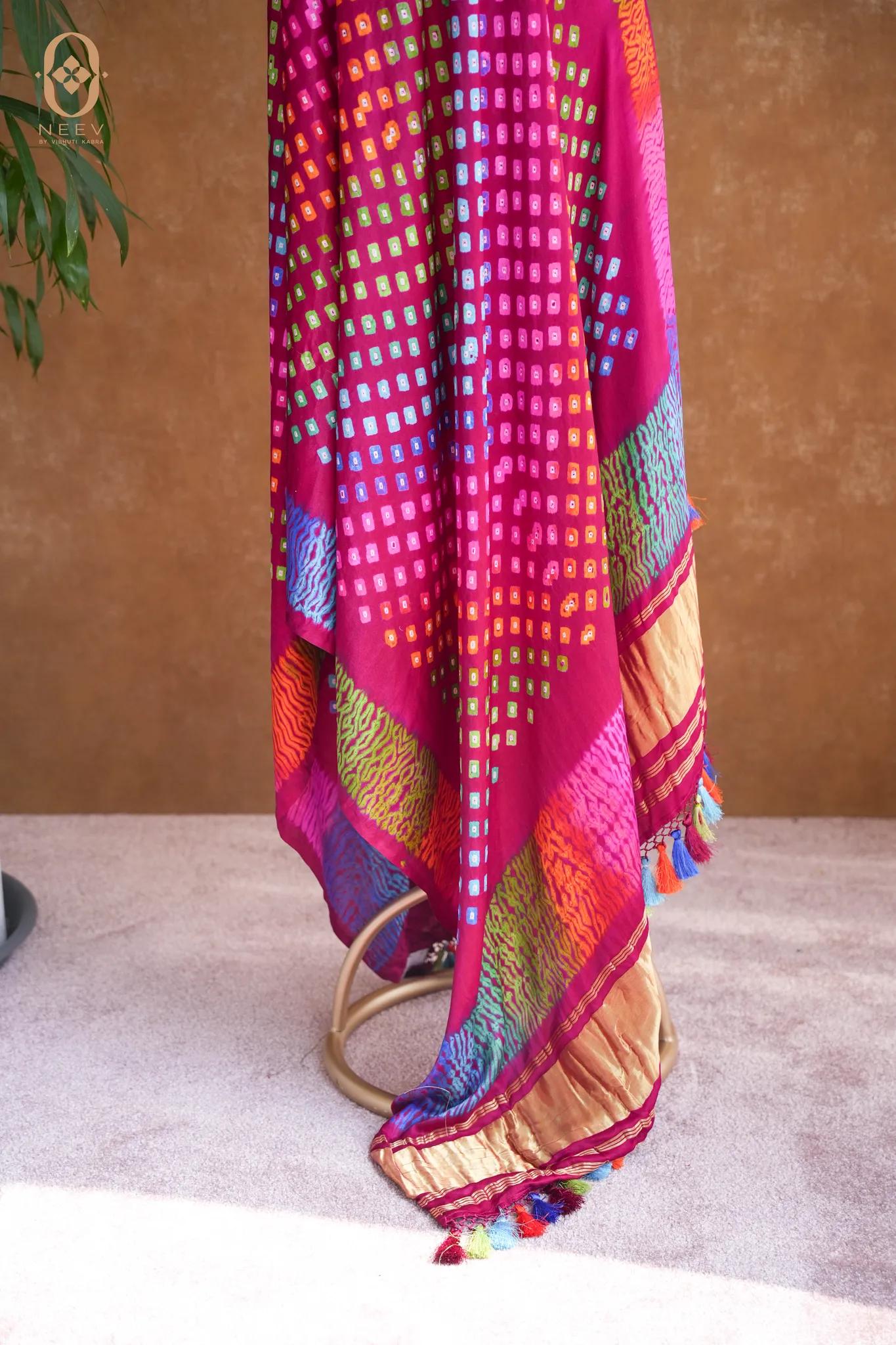 Gaji Silk Shibori Dupatta