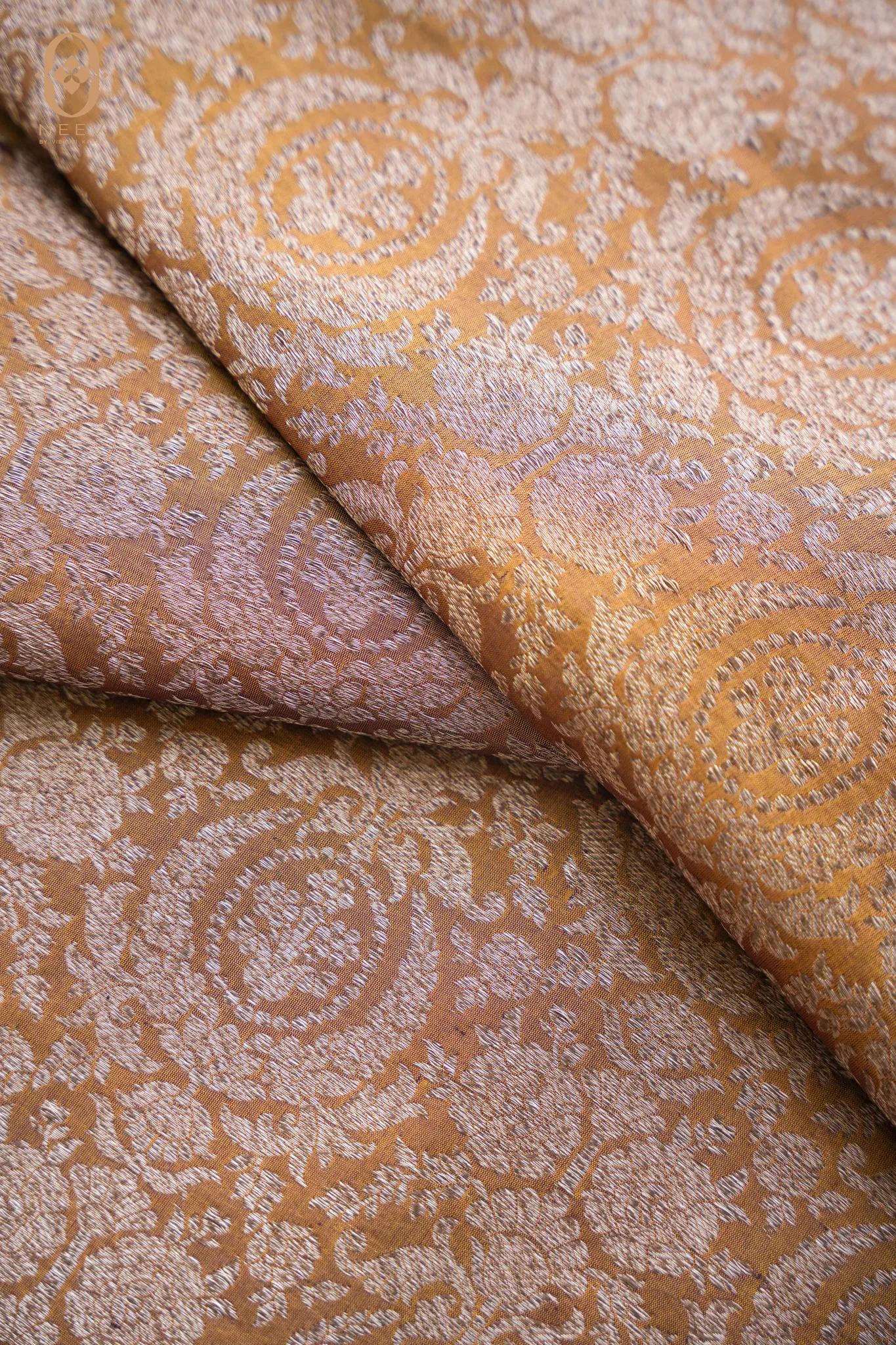 Antique Zari Brocade Silk Fabric