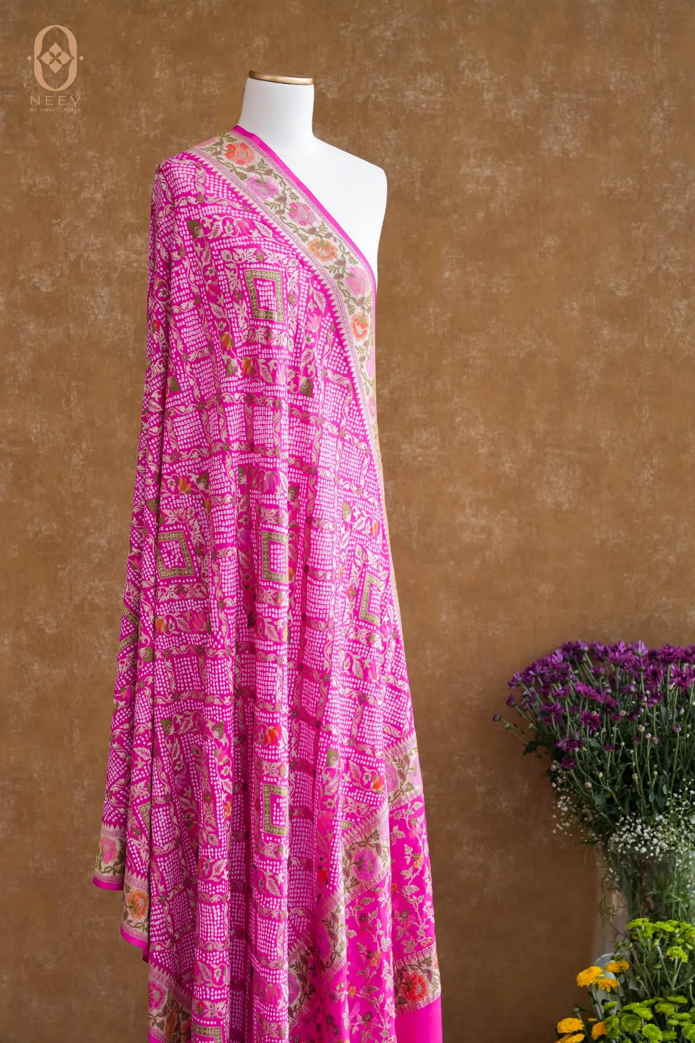 Meenakari Bandhani Dupatta