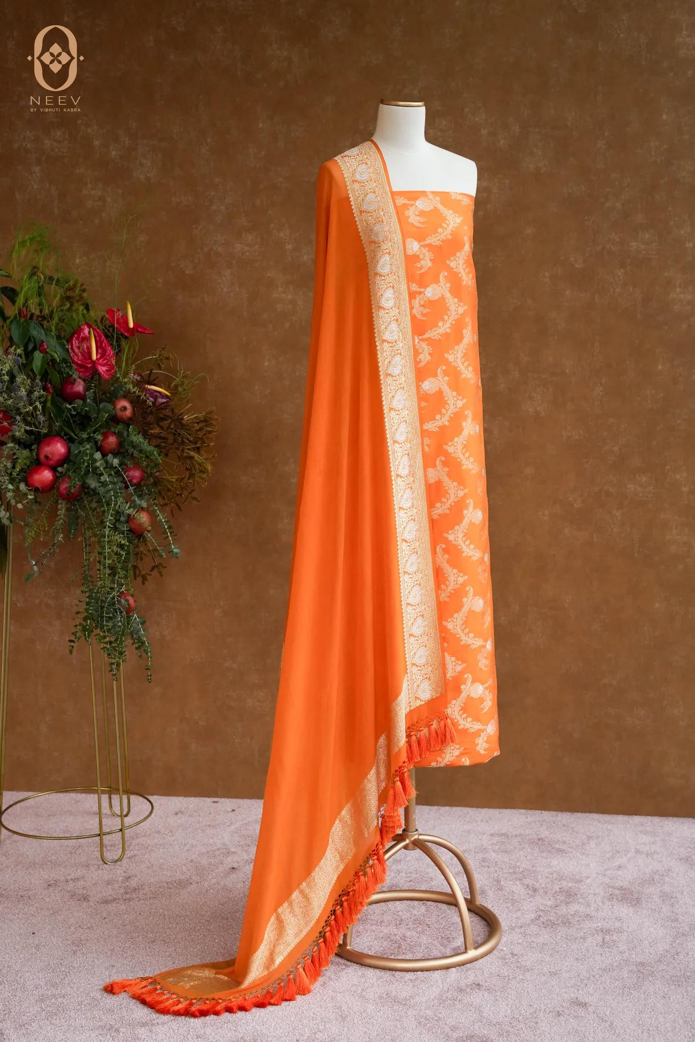Katan Silk Jaal Suit Set