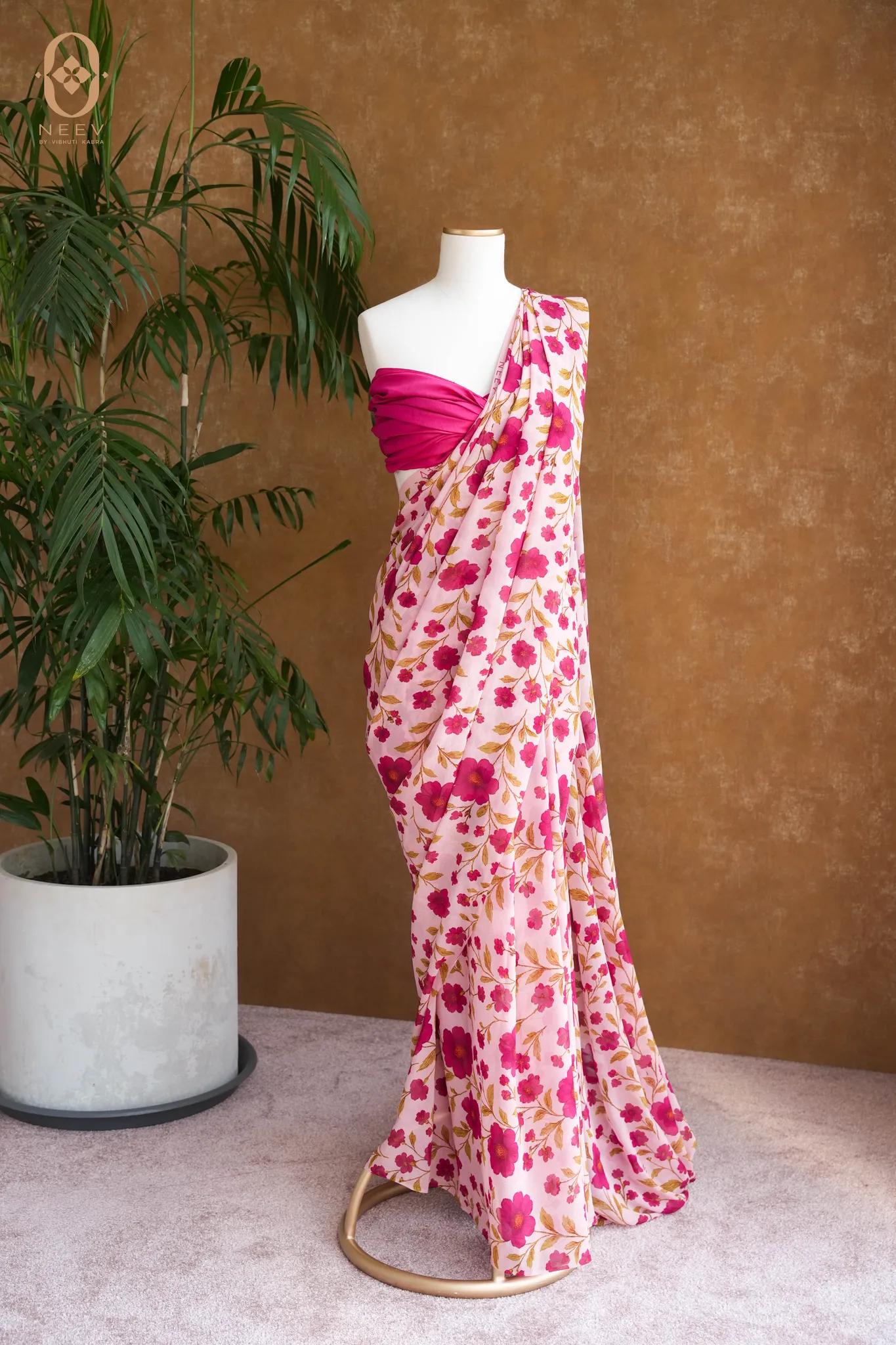 Georgette Floral Saree