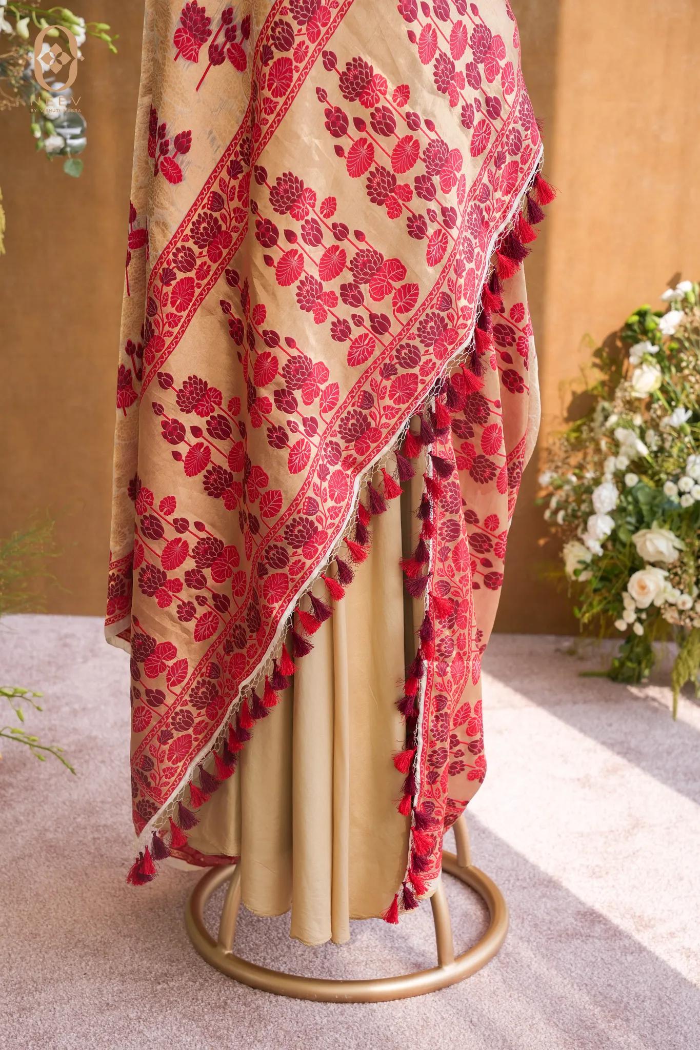 Kora Silk Multi Meenakari Dupatta