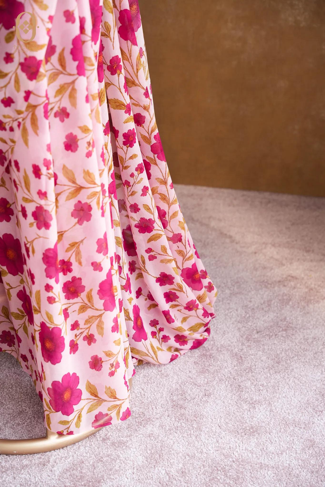 Georgette Floral Saree