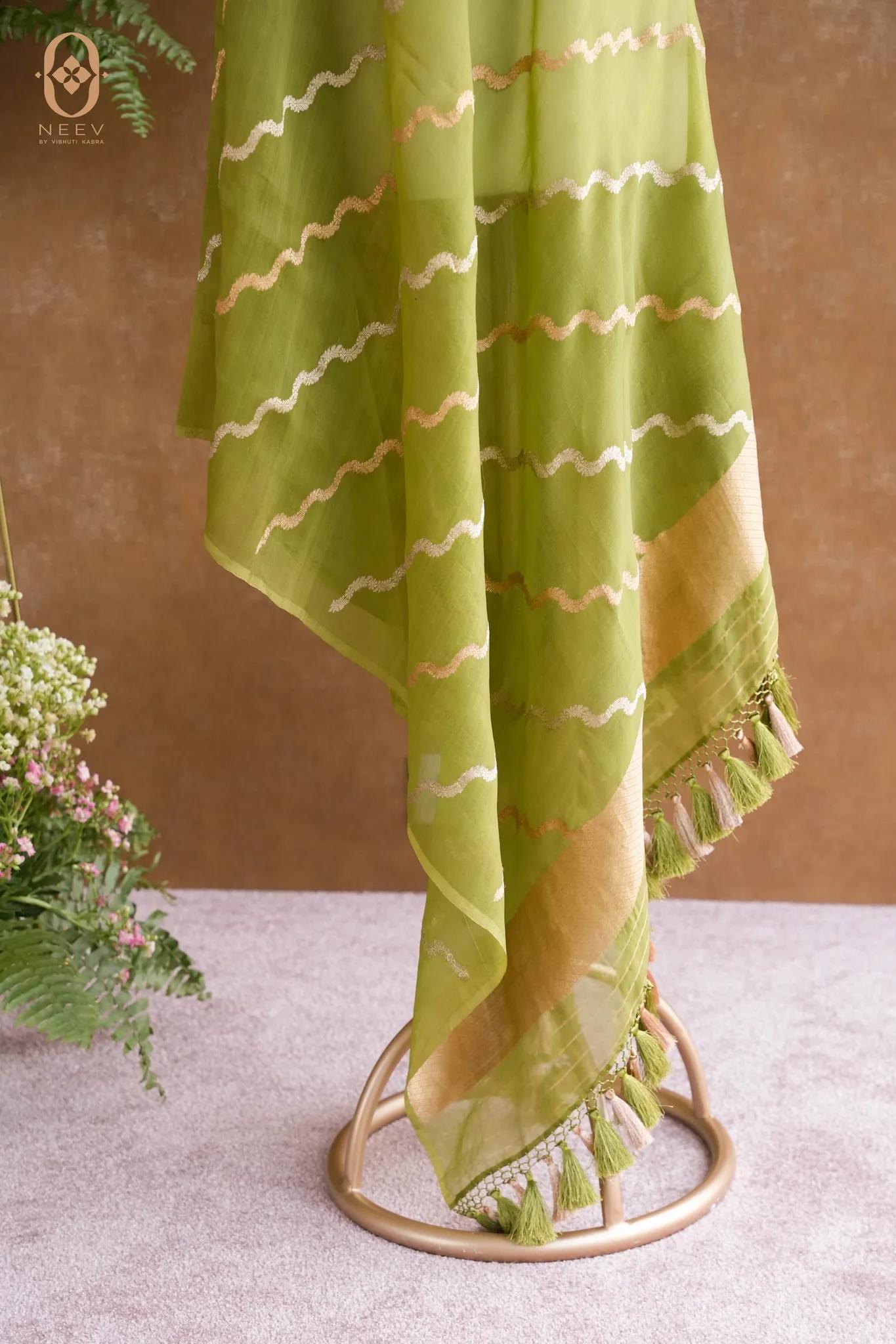 Kora Silk Stripe Dupatta