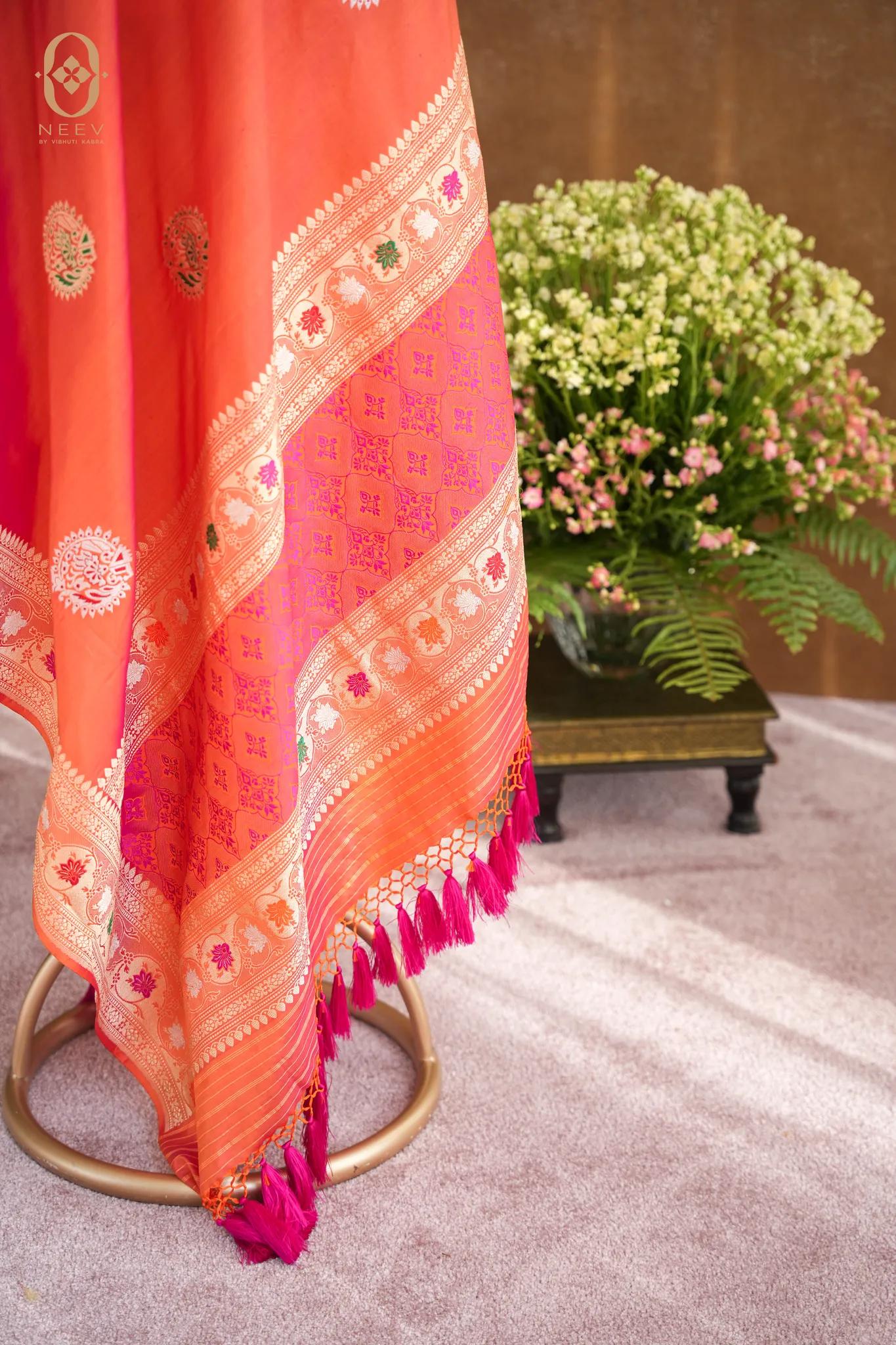 Katan Silk Meenakari Dupatta