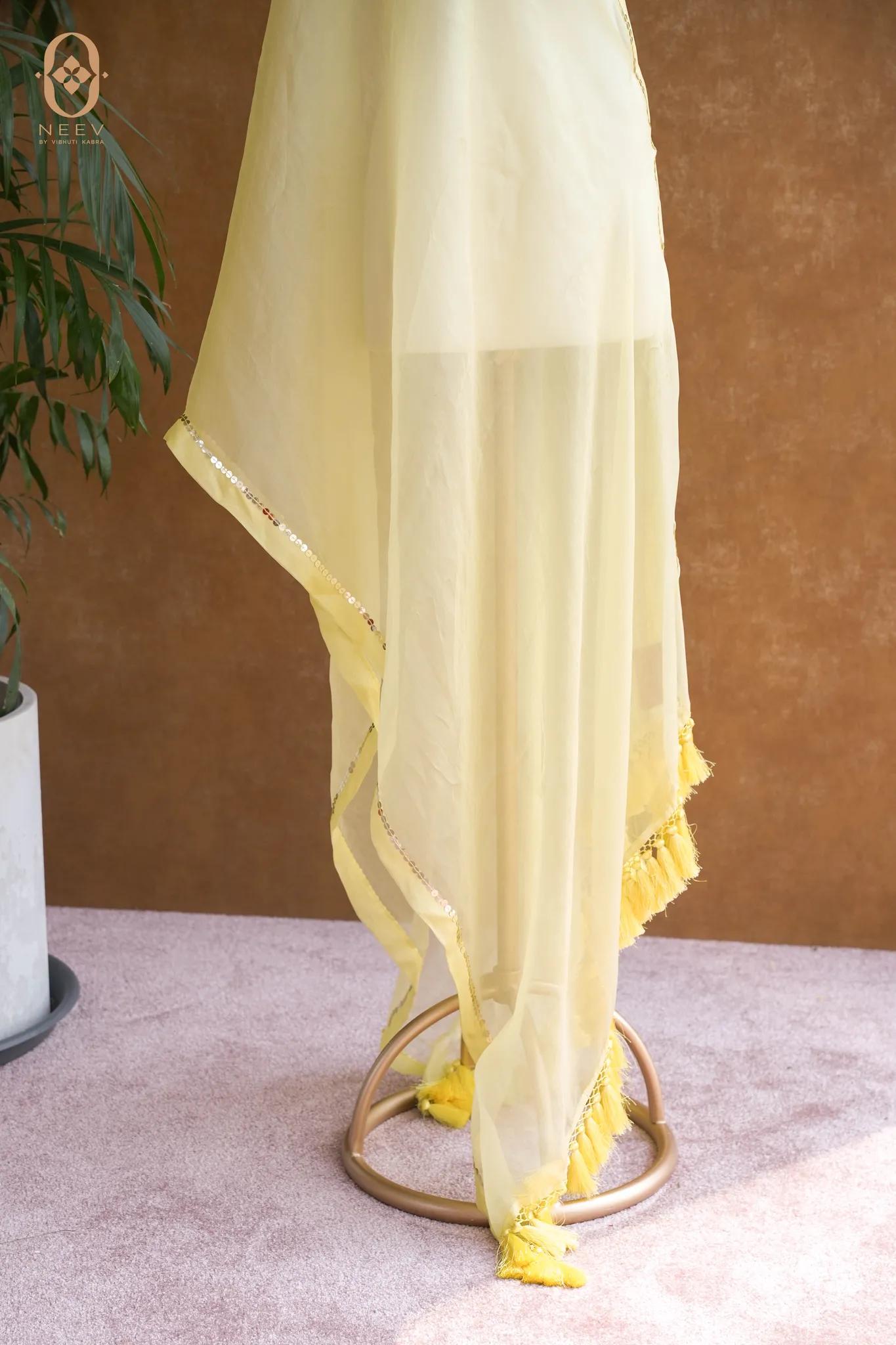 Kora Silk Handwork Dupatta