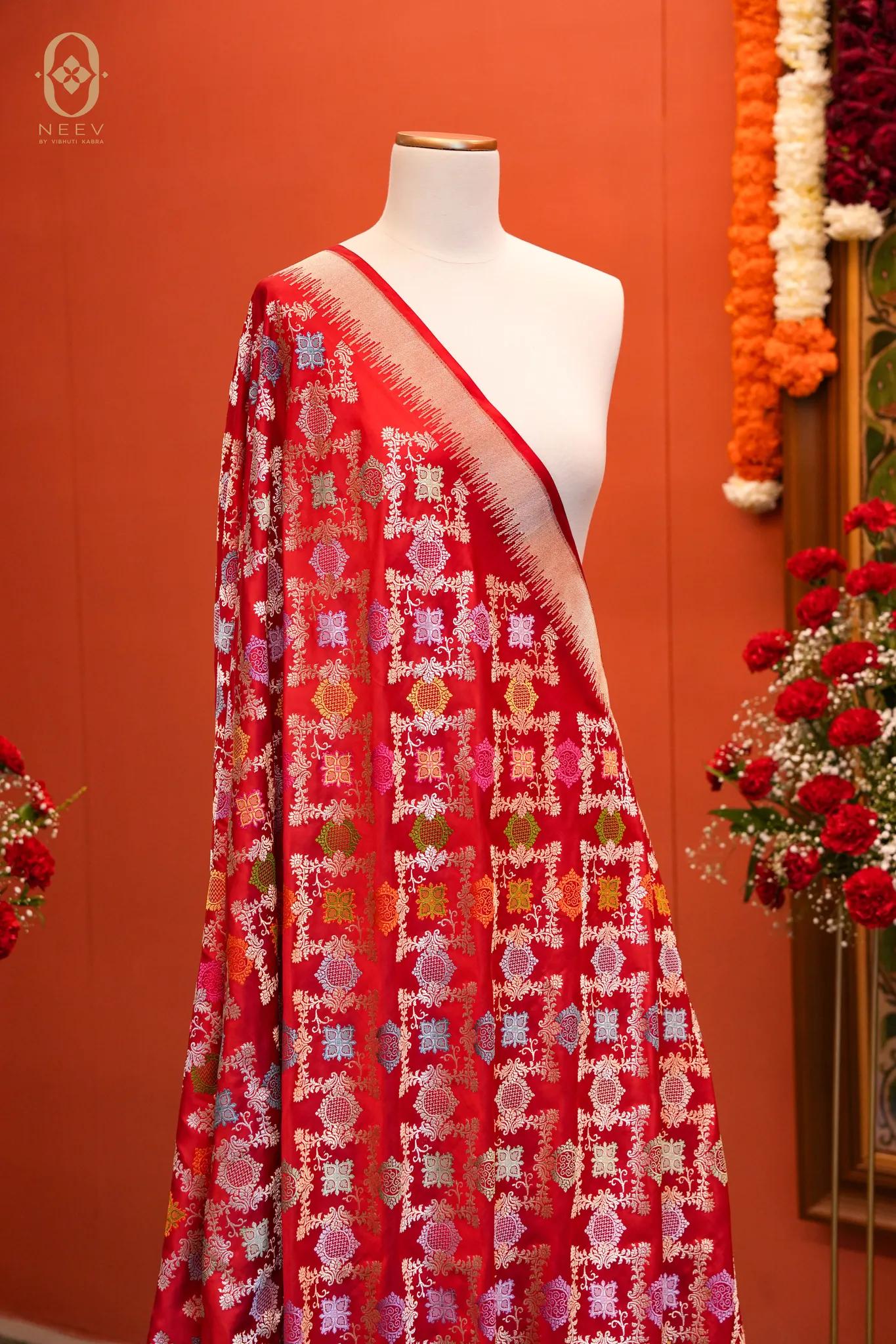 Katan Silk Multimeena Jaal Dupatta