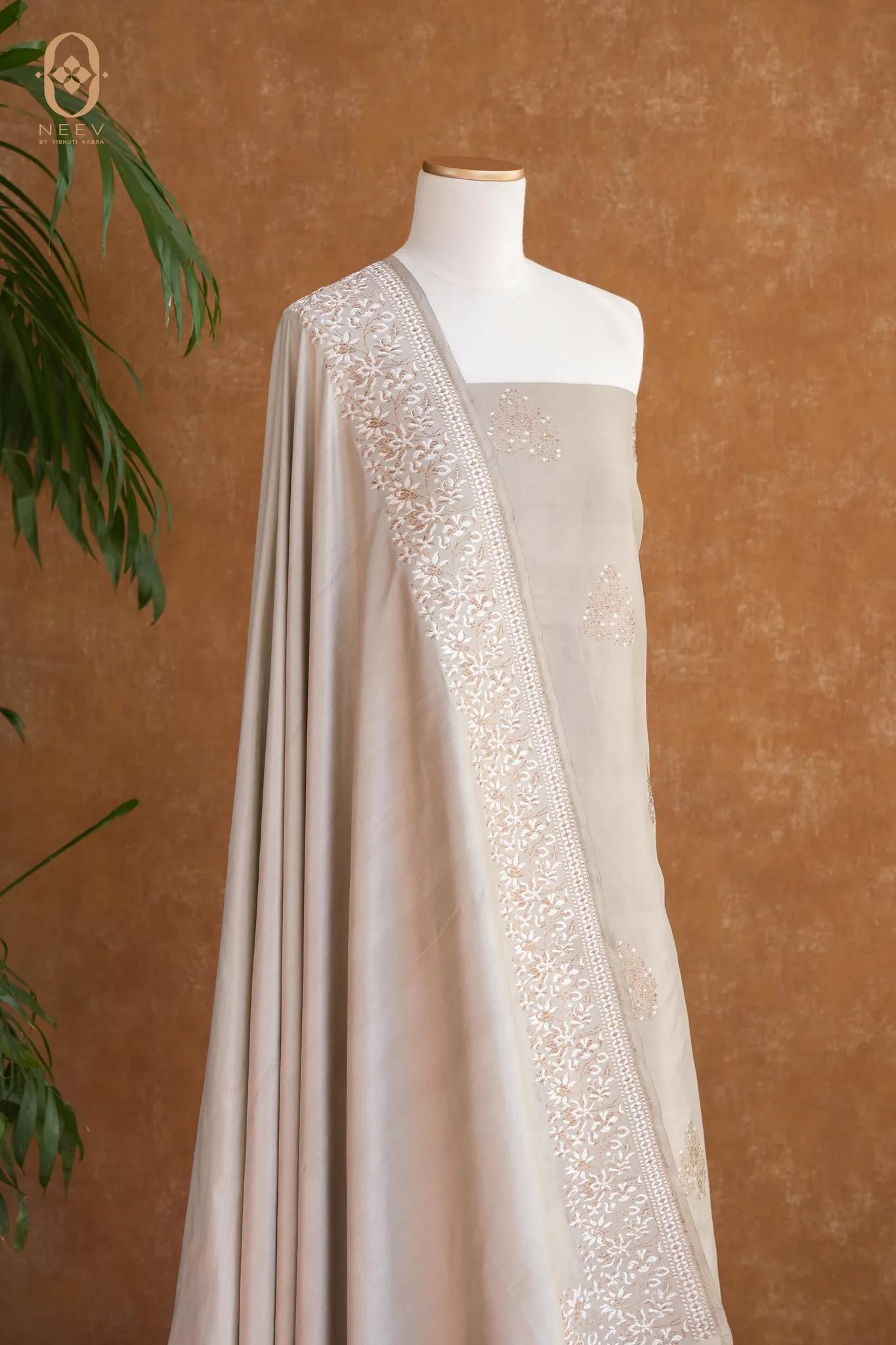 Katan Silk Antique Zari Suit Set