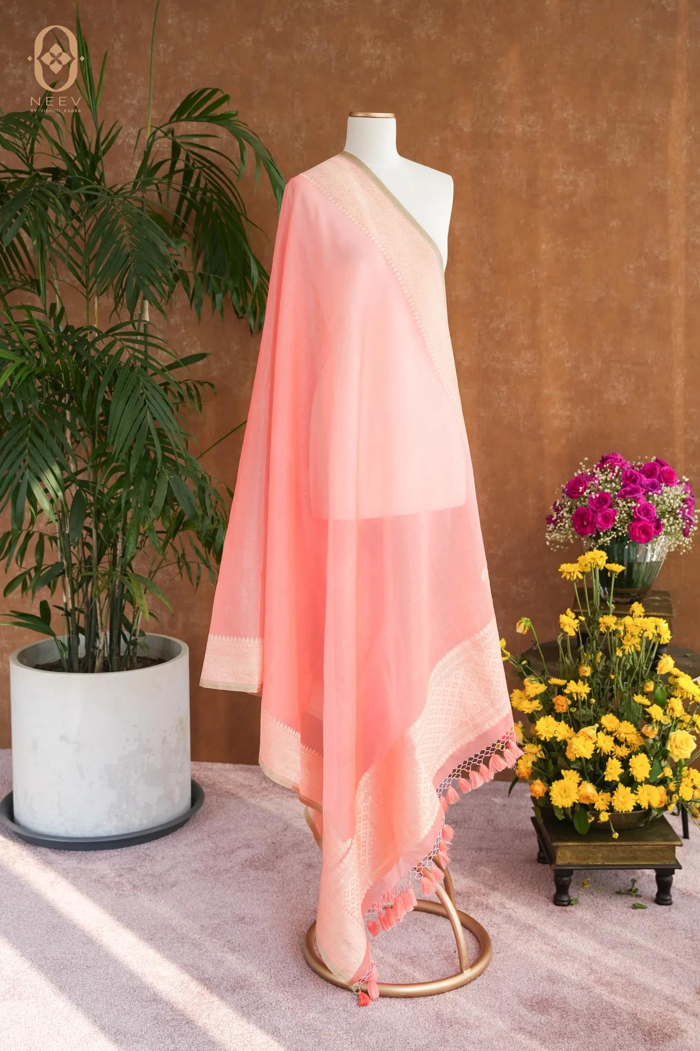 Kora Silk Koniya Dupatta