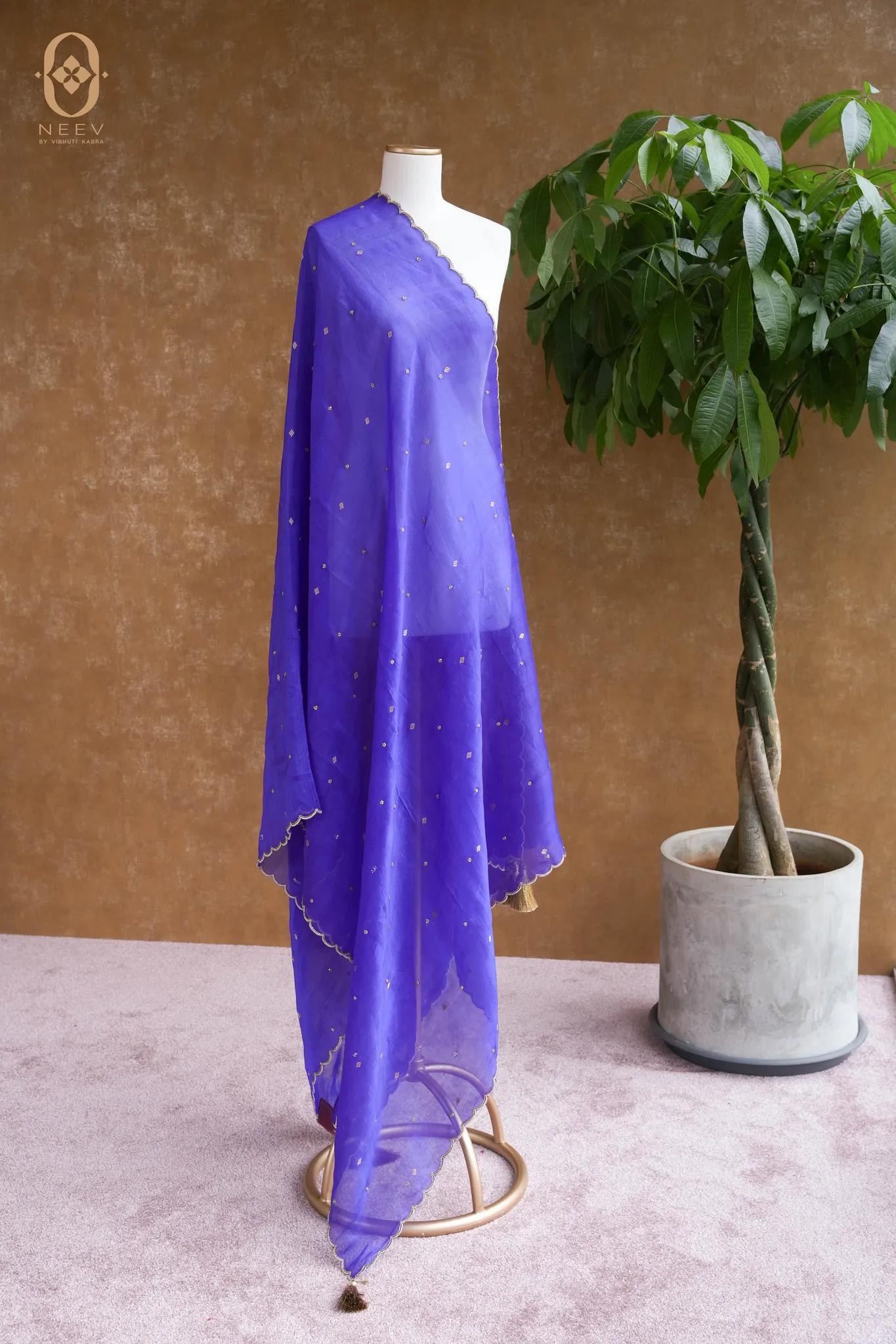 Kora Silk Handwork Dupatta