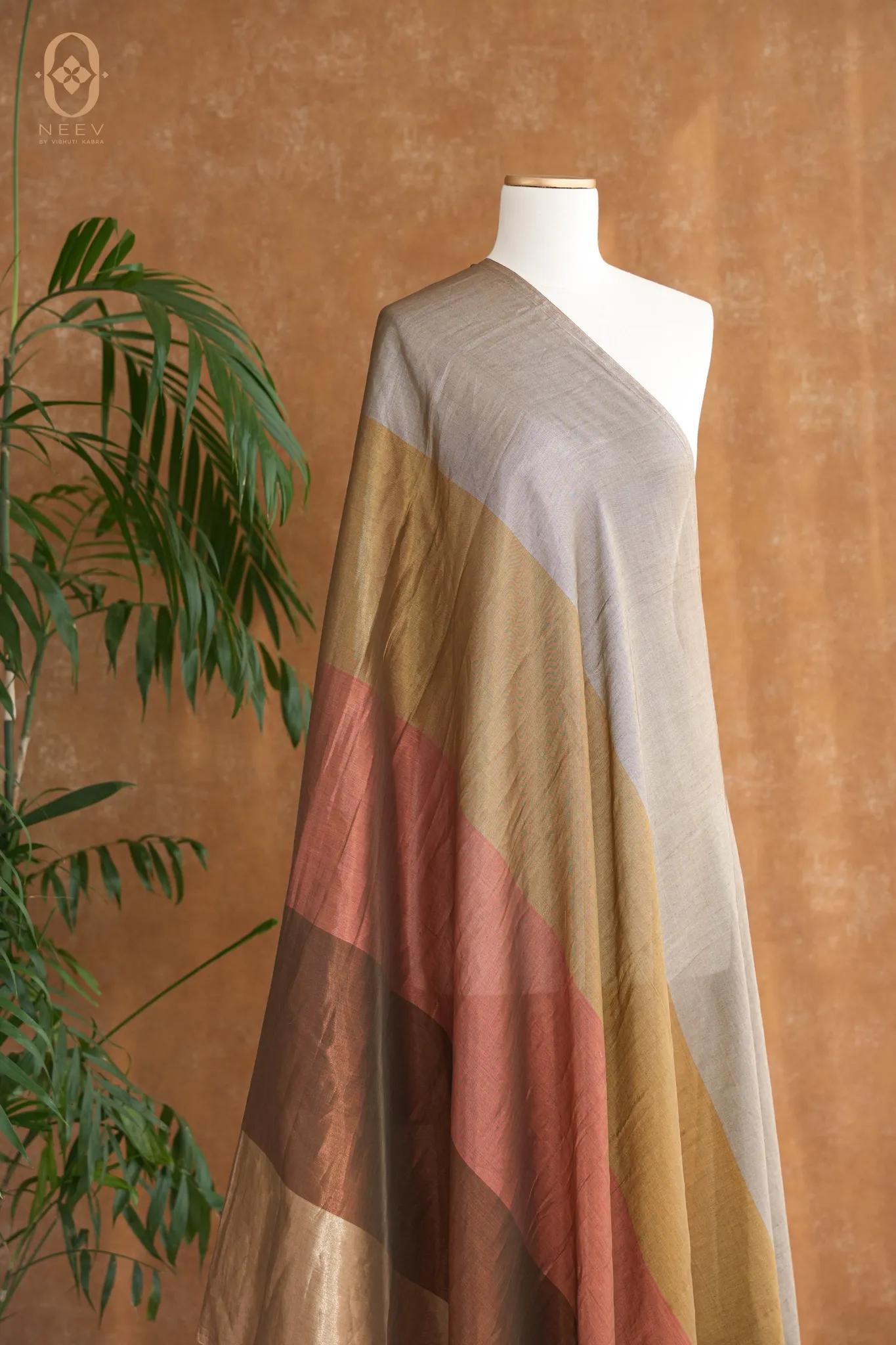 Multi-color Striped Tissue Dupatta