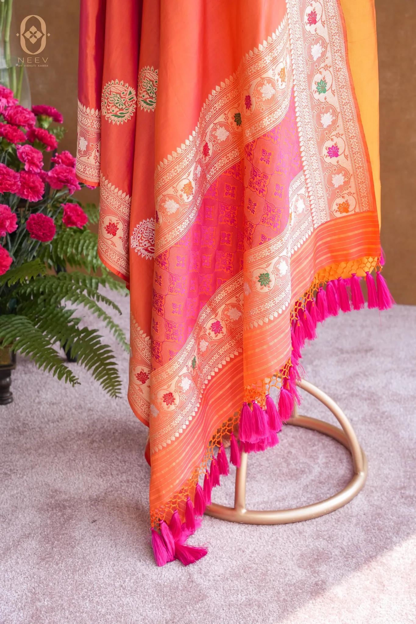 Dual Tone Katan Silk Suit Set