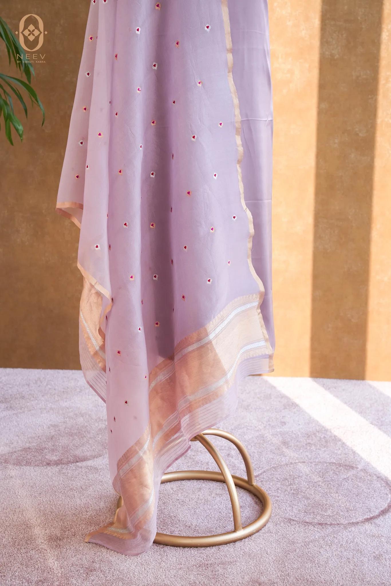 Fire Fly Mauve Pink Satin Suit Set