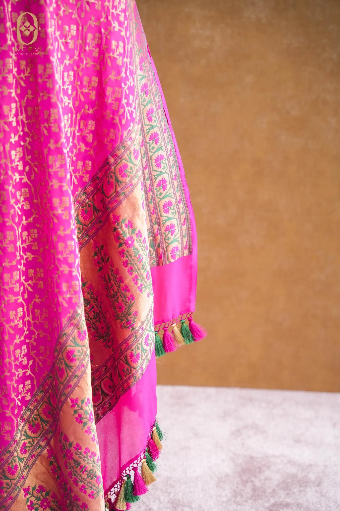 Georgette Jaal Paithani Dupatta