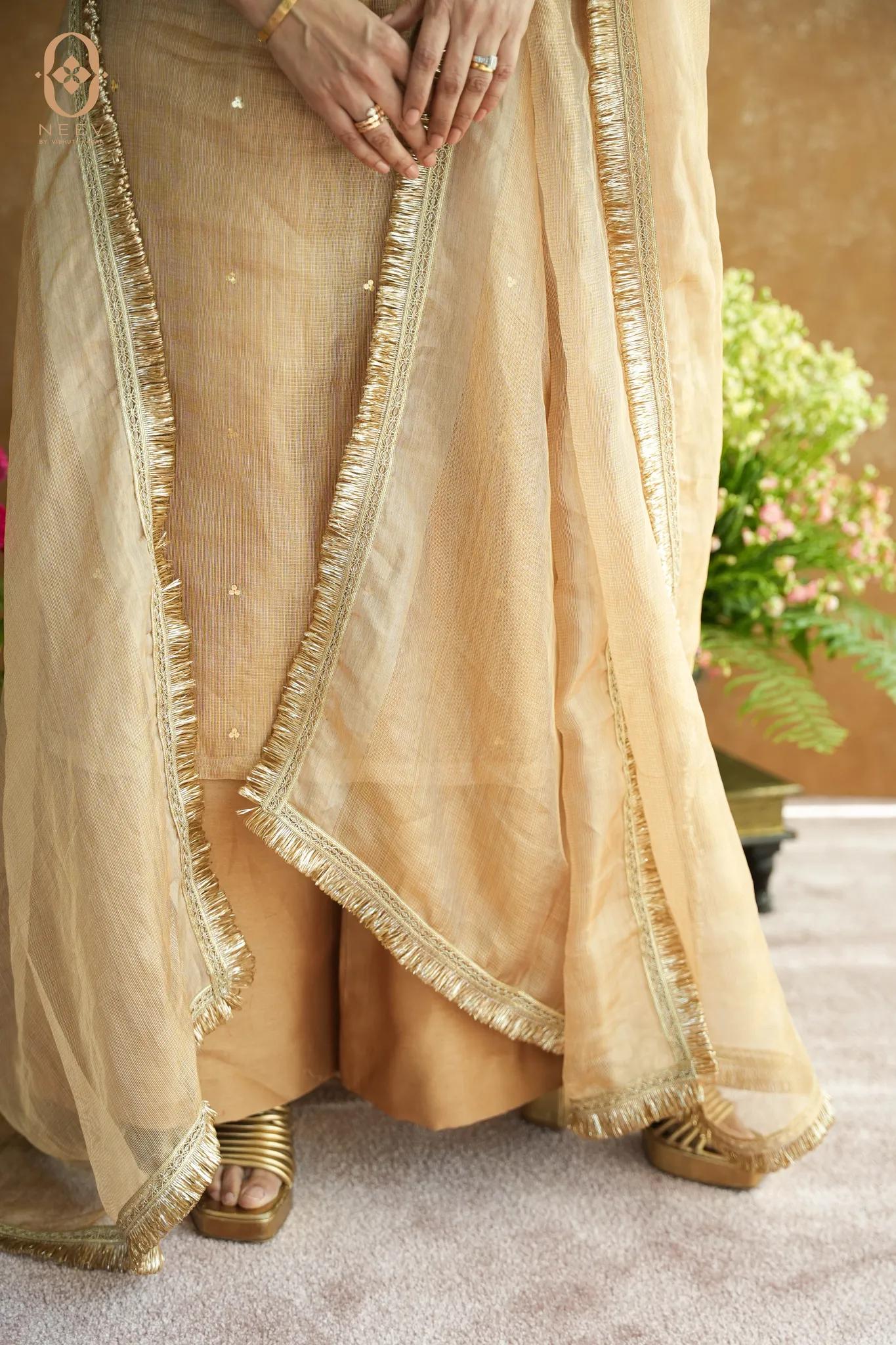 Unstitched Tissue Silk Suit Set